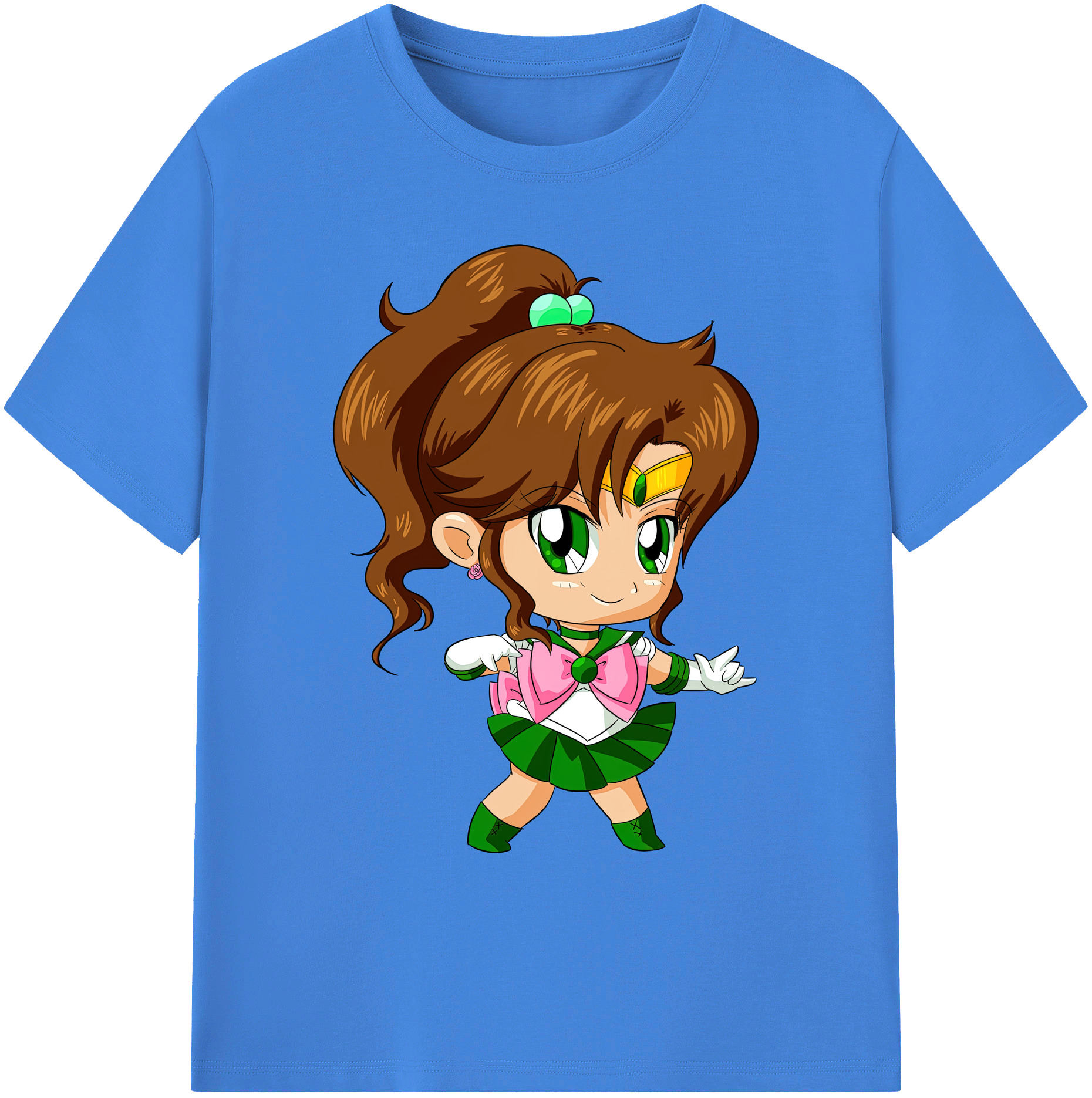 （画像用） 美少女戦士セーラームーン 木野 まこと きの まこと Sailor Moon Kino Makoto （セーラージュピター；Sailor Jupiter） 綿100％ メンズ半袖Tシャツ｜肌触りやわらか＆通気性
