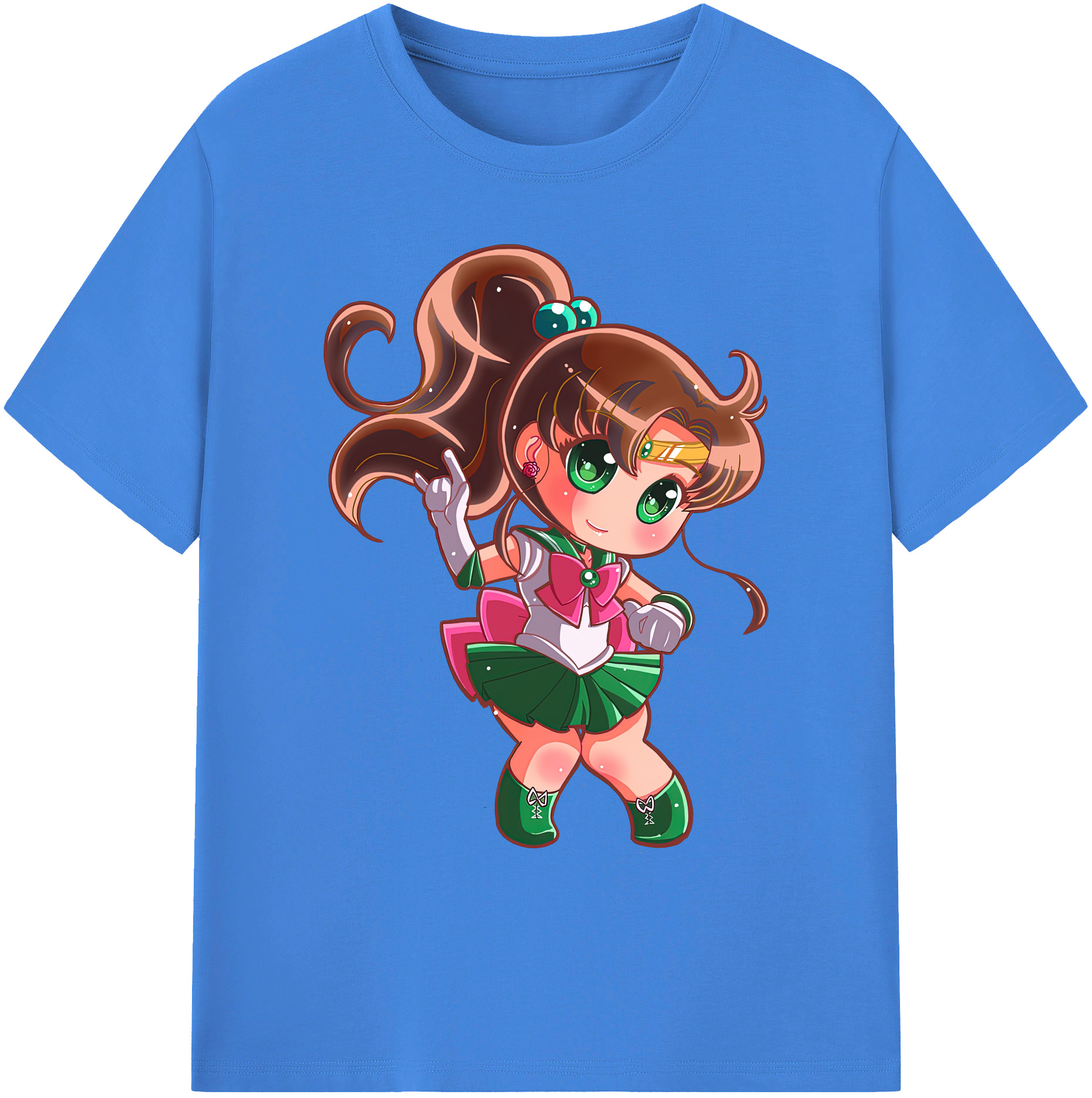 （画像用） 美少女戦士セーラームーン 木野 まこと きの まこと Sailor Moon Kino Makoto （セーラージュピター；Sailor Jupiter） 綿100％ メンズ半袖Tシャツ｜肌触りやわらか＆通気性