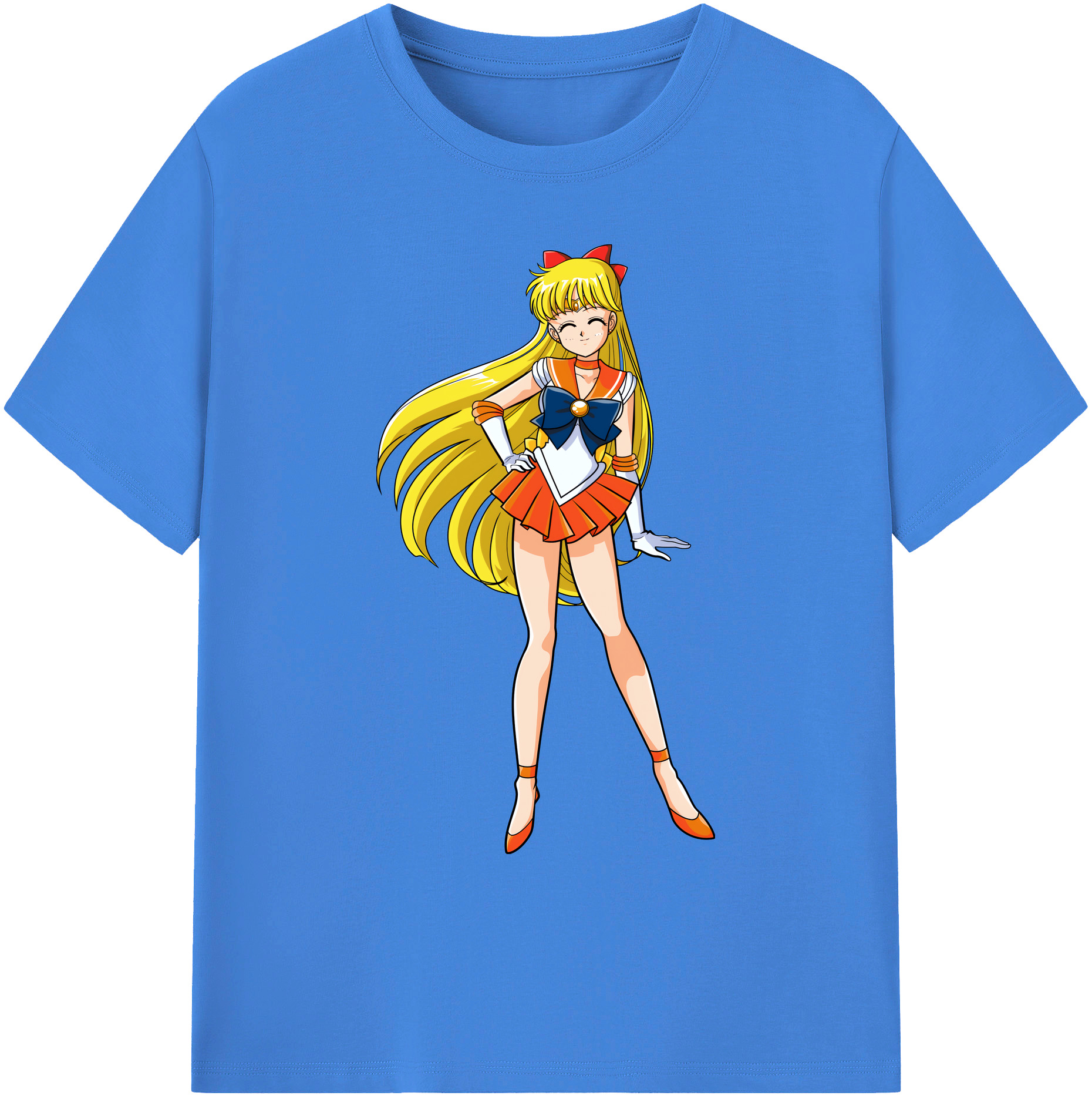 （画像用） 美少女戦士セーラームーン 愛野 美奈子 あいの みなこ Sailor Moon Aino Minako 綿100％ メンズ半袖Tシャツ｜肌触りやわらか＆通気性