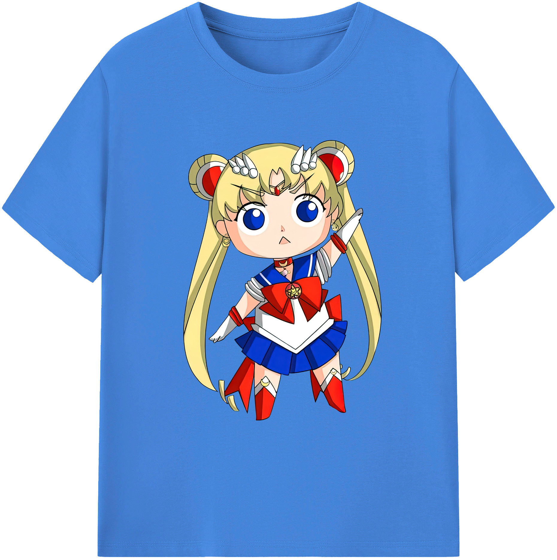 （画像用） 美少女戦士セーラームーン 月野 うさぎ つきの うさぎ Sailor Moon Tsukino Usagi 綿100％ メンズ半袖Tシャツ｜肌触りやわらか＆通気性