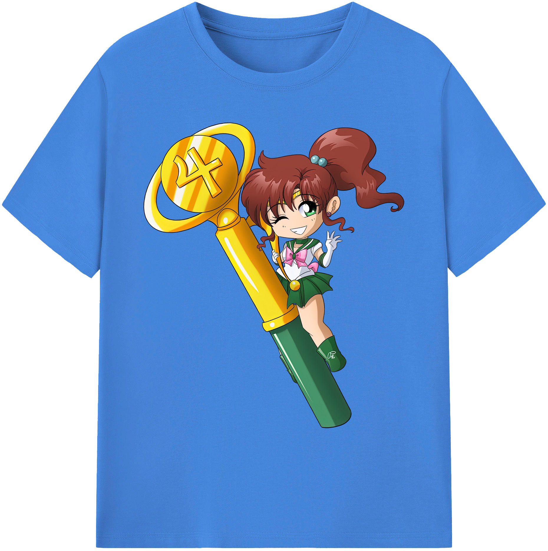 （画像用） 美少女戦士セーラームーン 木野 まこと きの まこと Sailor Moon Kino Makoto （セーラージュピター；Sailor Jupiter） 綿100％ メンズ半袖Tシャツ｜肌触りやわらか＆通気性