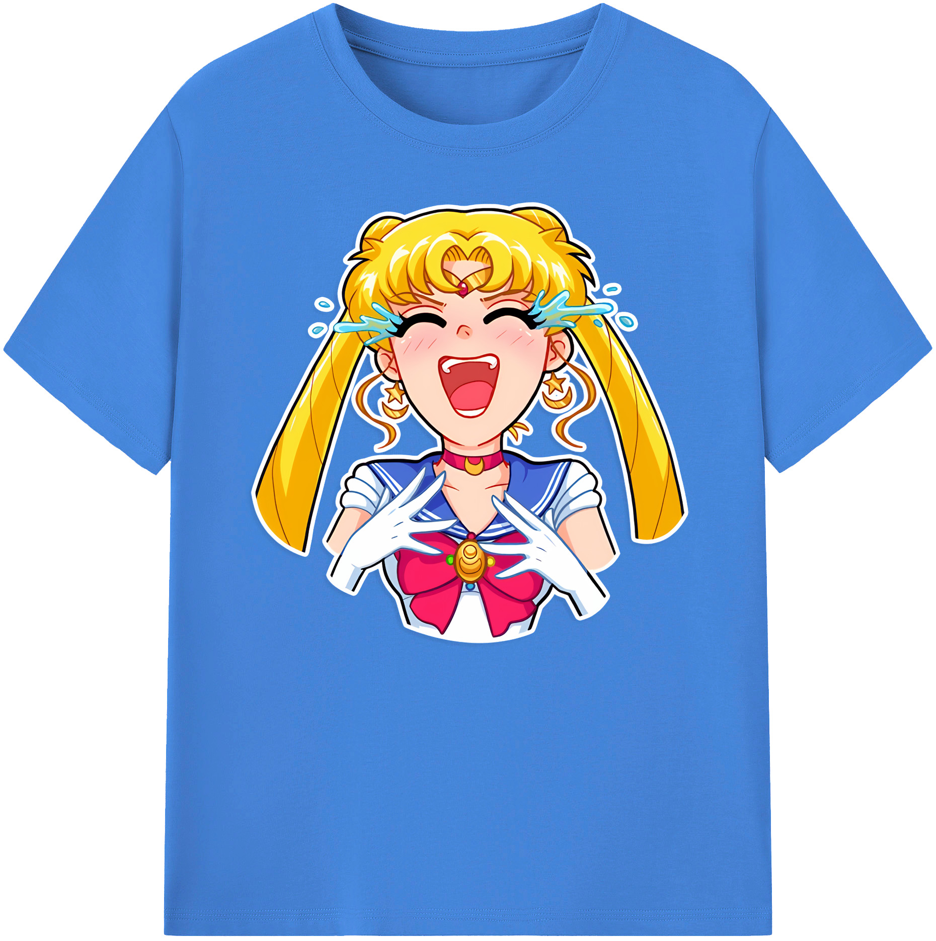 （画像用） 美少女戦士セーラームーン 月野 うさぎ つきの うさぎ Sailor Moon Tsukino Usagi 綿100％ メンズ半袖Tシャツ｜肌触りやわらか＆通気性
