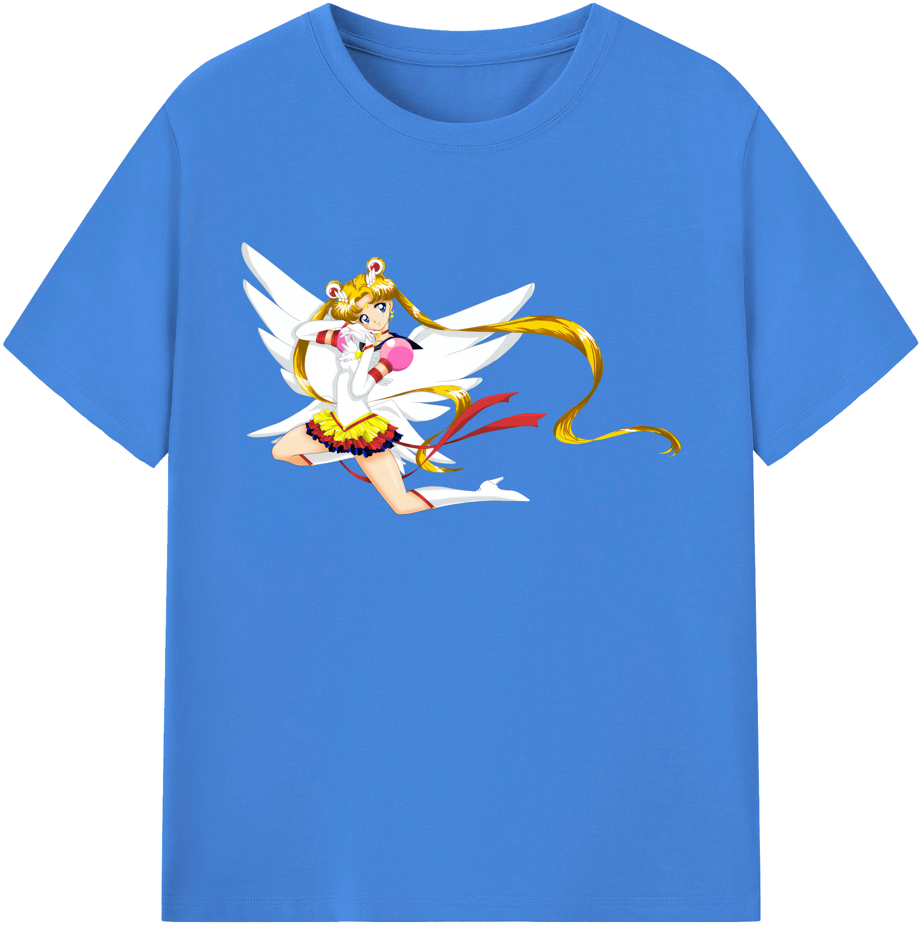（画像用） 美少女戦士セーラームーン 月野 うさぎ つきの うさぎ Sailor Moon Tsukino Usagi 綿100％ メンズ半袖Tシャツ｜肌触りやわらか＆通気性