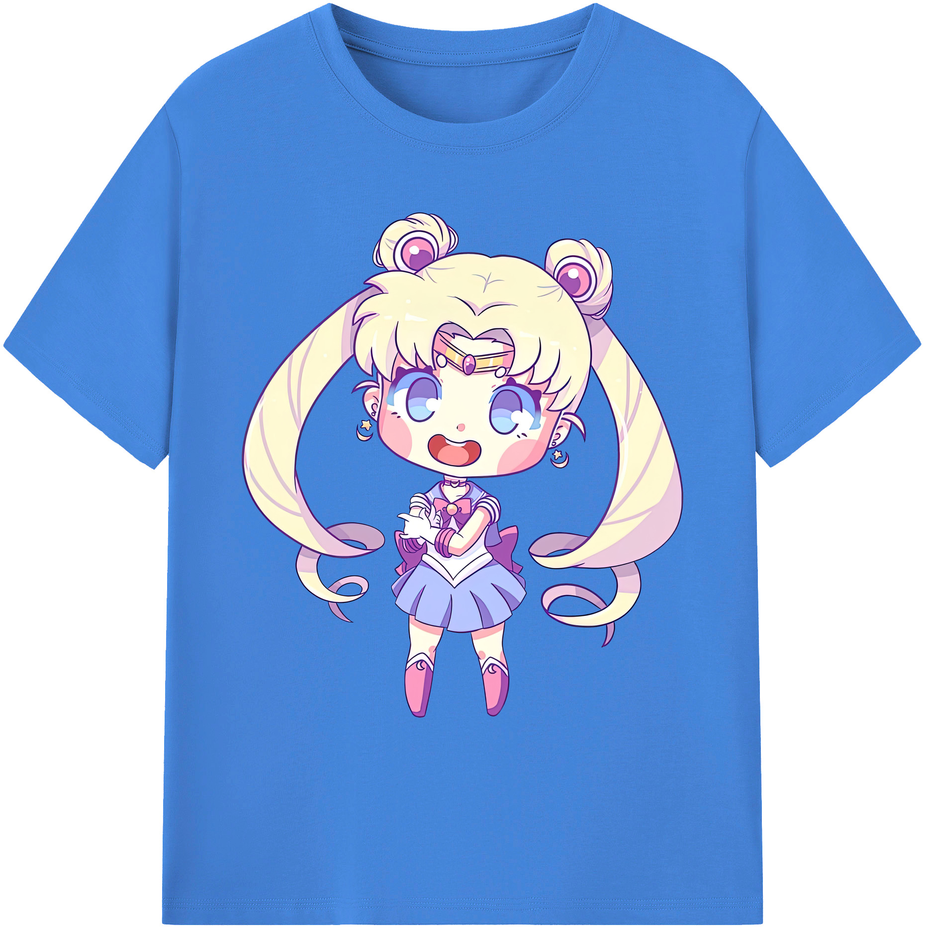 （画像用） 美少女戦士セーラームーン 月野 うさぎ つきの うさぎ Sailor Moon Tsukino Usagi 綿100％ メンズ半袖Tシャツ｜肌触りやわらか＆通気性
