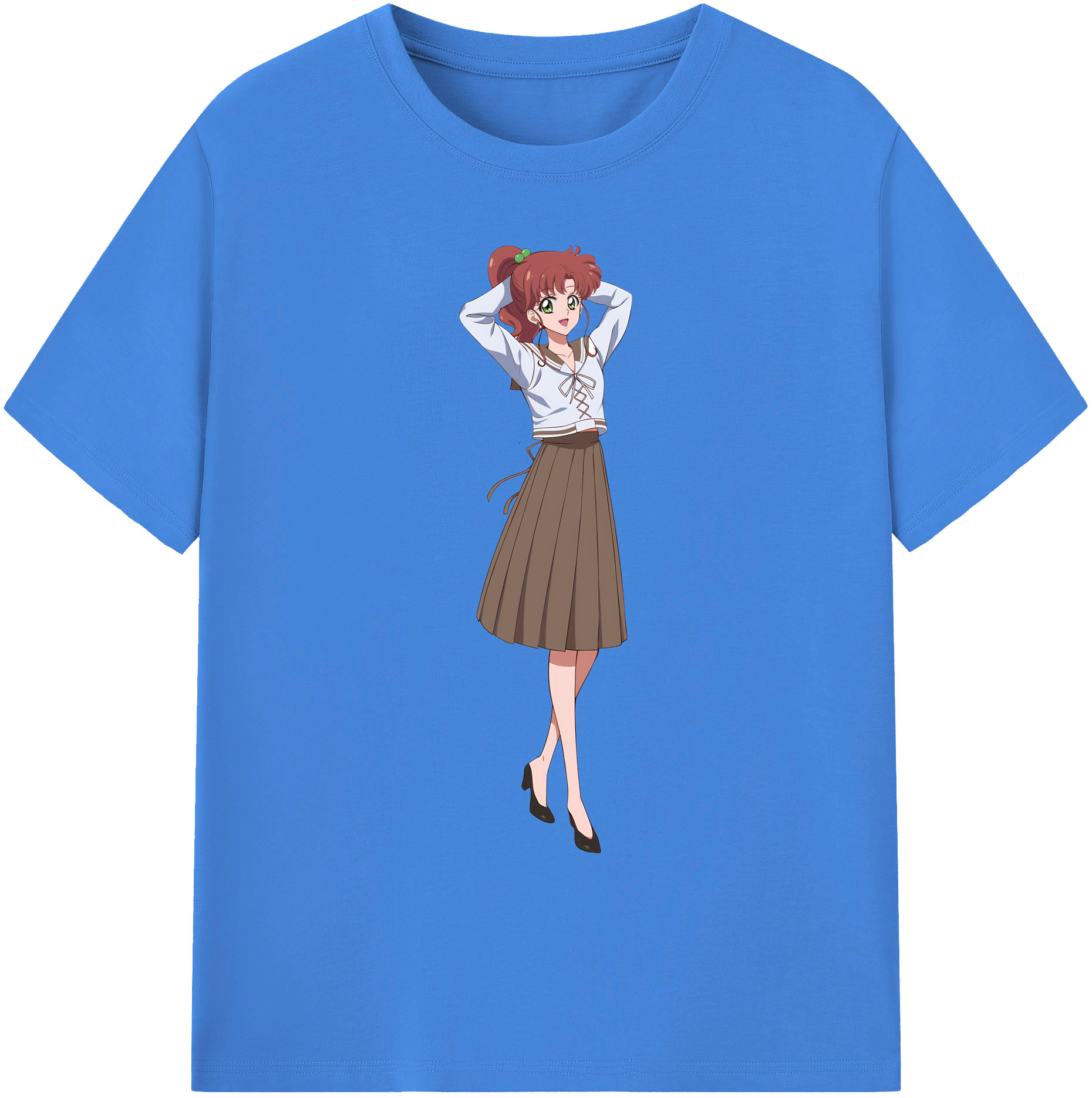 （画像用） 美少女戦士セーラームーン 木野 まこと きの まこと Sailor Moon Kino Makoto （セーラージュピター；Sailor Jupiter） 綿100％ メンズ半袖Tシャツ｜肌触りやわらか＆通気性