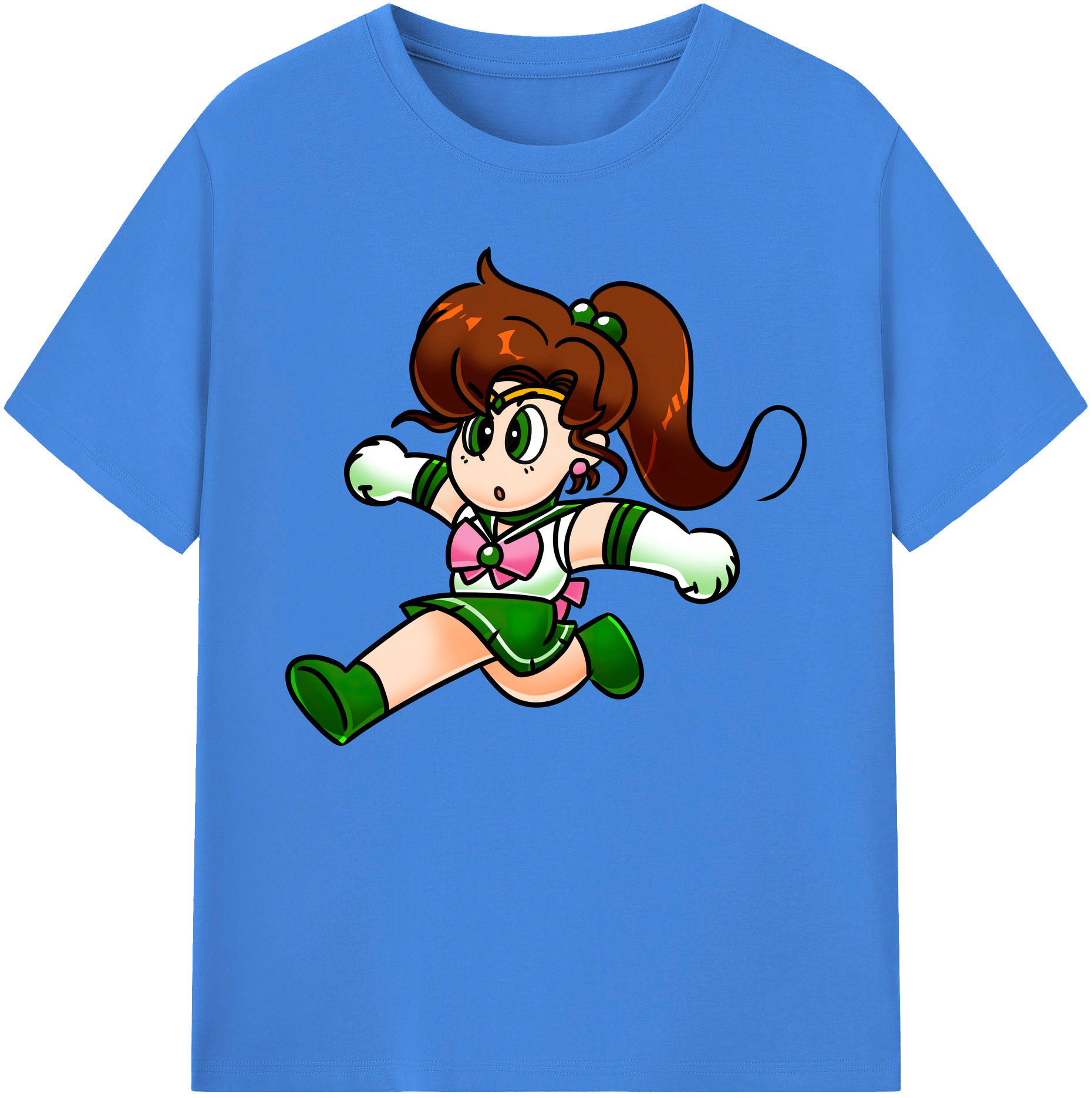 （画像用） 美少女戦士セーラームーン 木野 まこと きの まこと Sailor Moon Kino Makoto （セーラージュピター；Sailor Jupiter） 綿100％ メンズ半袖Tシャツ｜肌触りやわらか＆通気性