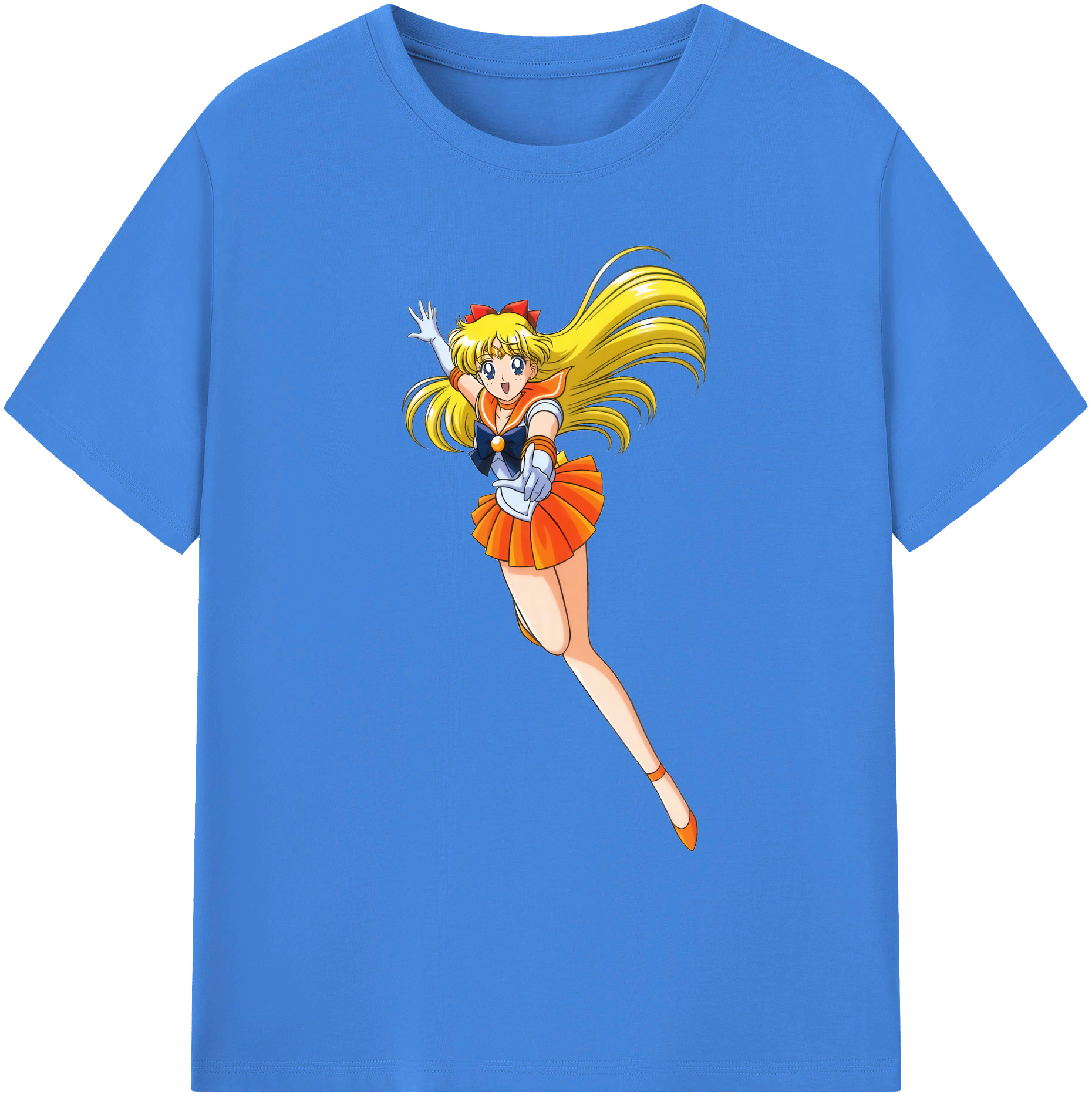 （画像用） 美少女戦士セーラームーン 愛野 美奈子 あいの みなこ Sailor Moon Aino Minako 綿100％ メンズ半袖Tシャツ｜肌触りやわらか＆通気性