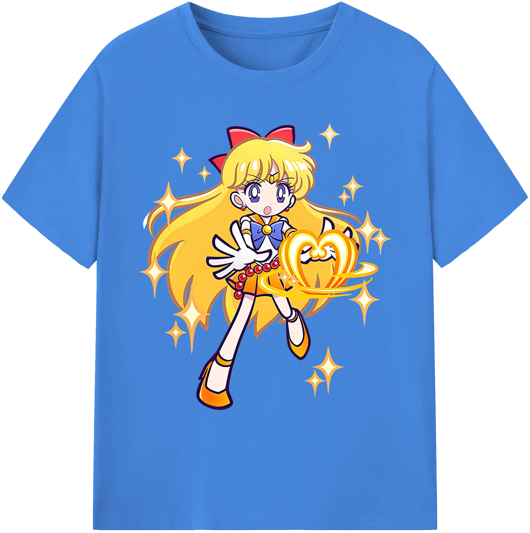 （画像用） 美少女戦士セーラームーン 愛野 美奈子 あいの みなこ Sailor Moon Aino Minako 綿100％ メンズ半袖Tシャツ｜肌触りやわらか＆通気性