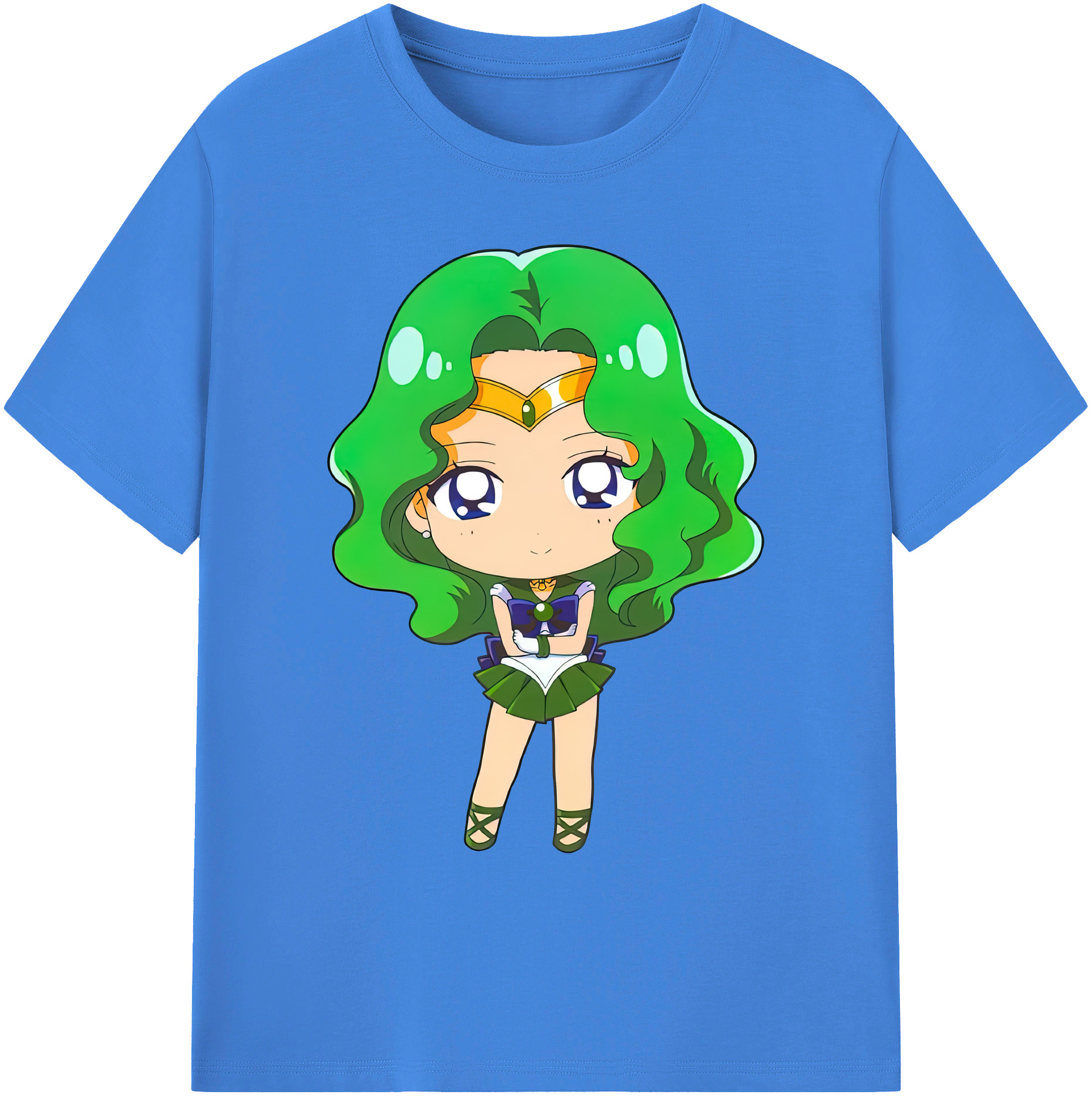 （画像用） 美少女戦士セーラームーン 海王 みちる（かいおう みちる） Sailor Moon Kaiou Michiru 綿100％ メンズ半袖Tシャツ｜肌触りやわらか＆通気性