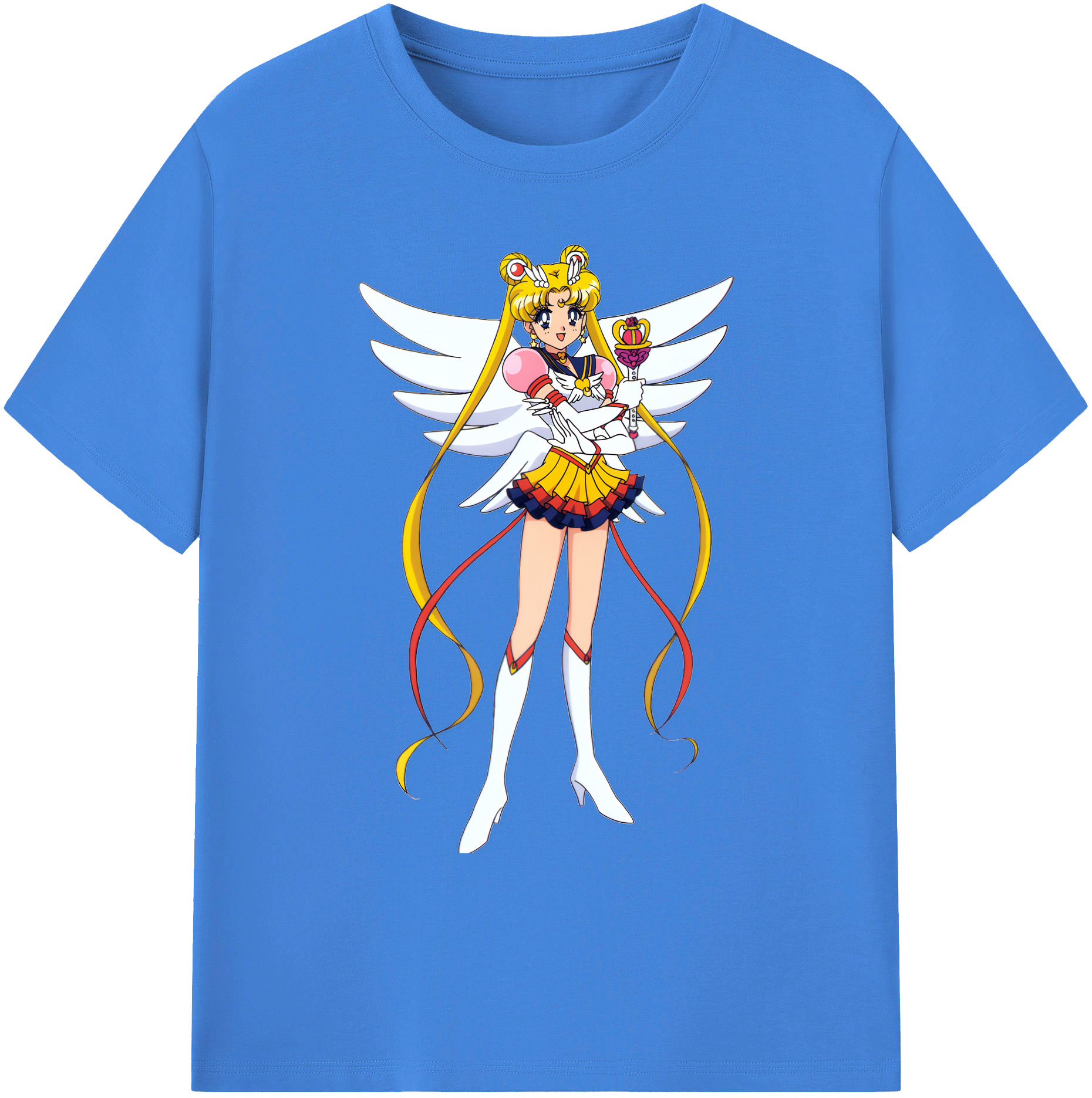 （画像用） 美少女戦士セーラームーン 月野 うさぎ つきの うさぎ Sailor Moon Tsukino Usagi 綿100％ メンズ半袖Tシャツ｜肌触りやわらか＆通気性