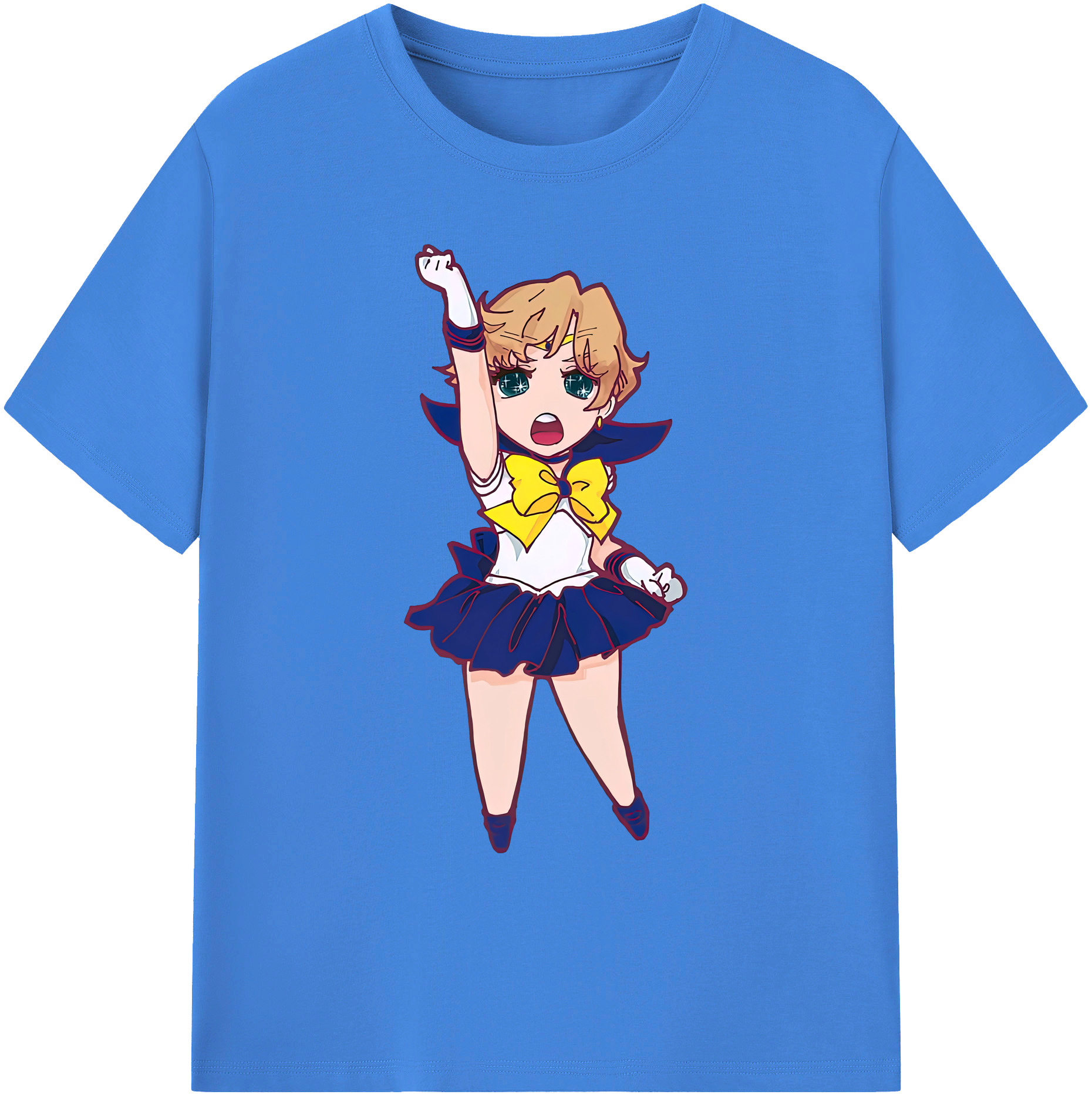 （画像用） 美少女戦士セーラームーン 天王はるか Sailor Moon Tenoh Haruka 綿100％ メンズ半袖Tシャツ｜肌触りやわらか＆通気性