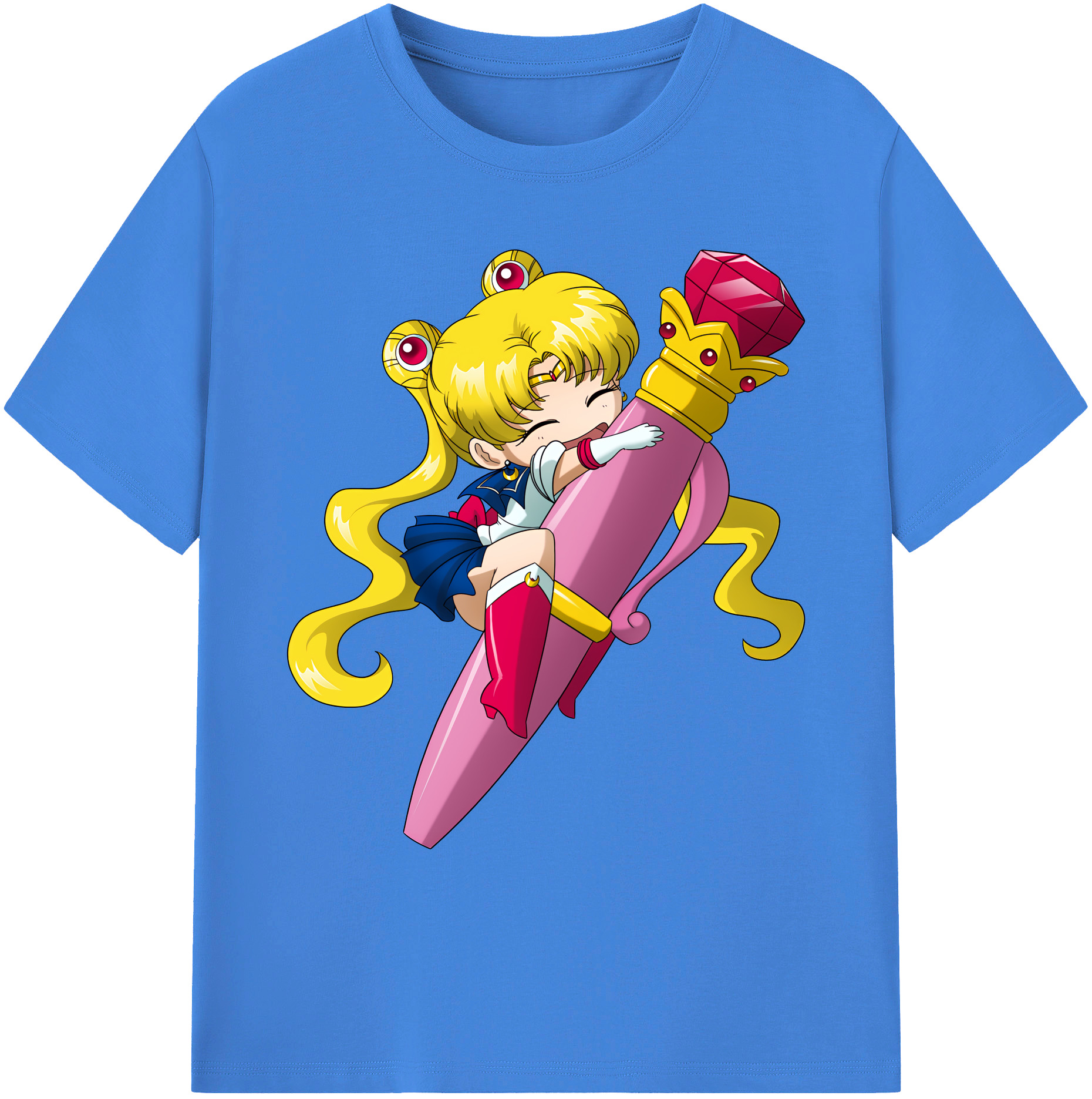 （画像用） 美少女戦士セーラームーン 月野 うさぎ つきの うさぎ Sailor Moon Tsukino Usagi 綿100％ メンズ半袖Tシャツ｜肌触りやわらか＆通気性