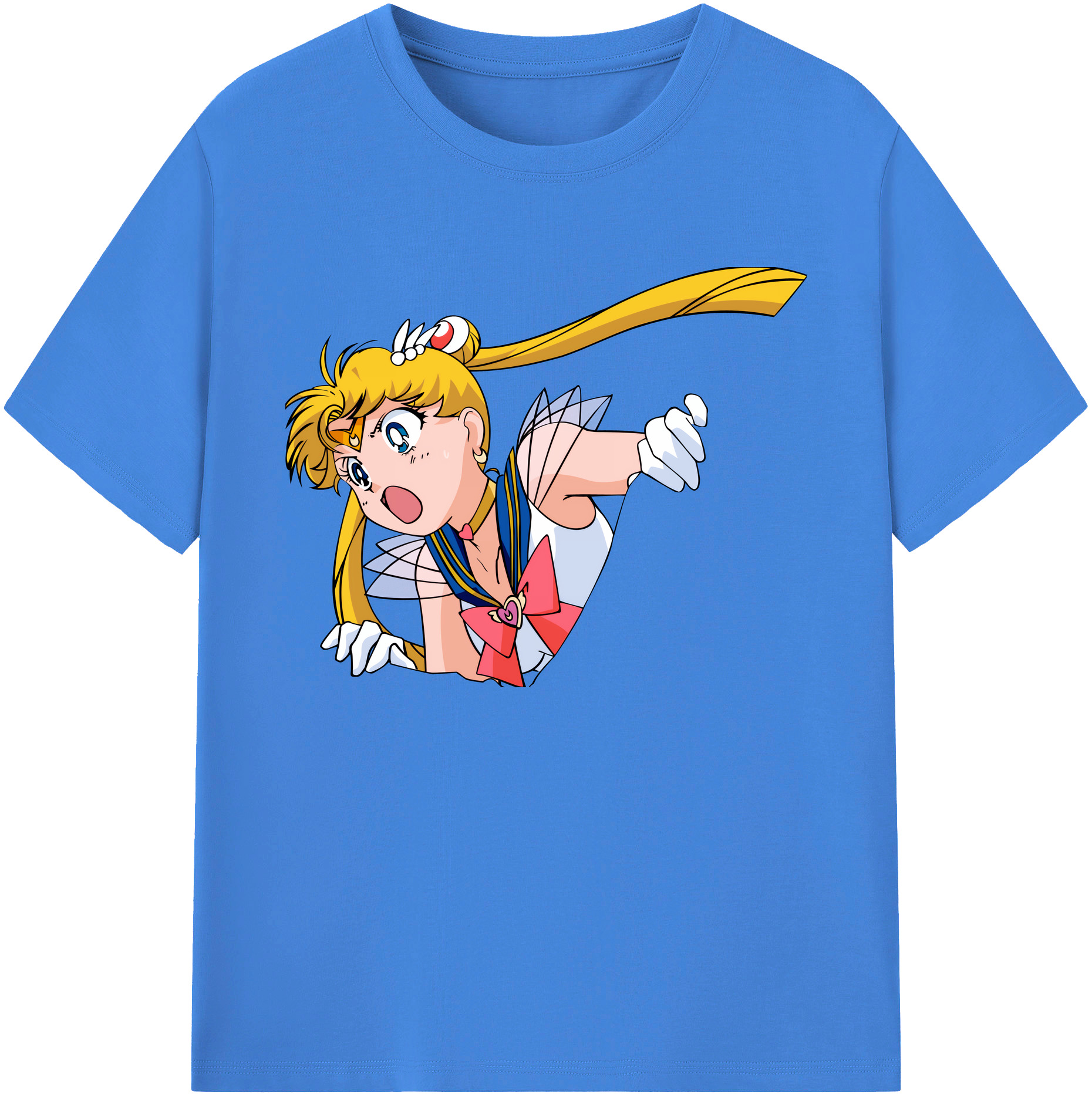 （画像用） 美少女戦士セーラームーン 月野 うさぎ つきの うさぎ Sailor Moon Tsukino Usagi 綿100％ メンズ半袖Tシャツ｜肌触りやわらか＆通気性