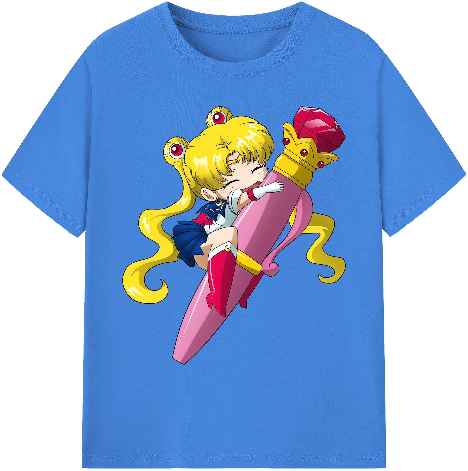 （画像用） 美少女戦士セーラームーン 月野 うさぎ つきの うさぎ Sailor Moon Tsukino Usagi 綿100％ メンズ半袖Tシャツ｜肌触りやわらか＆通気性