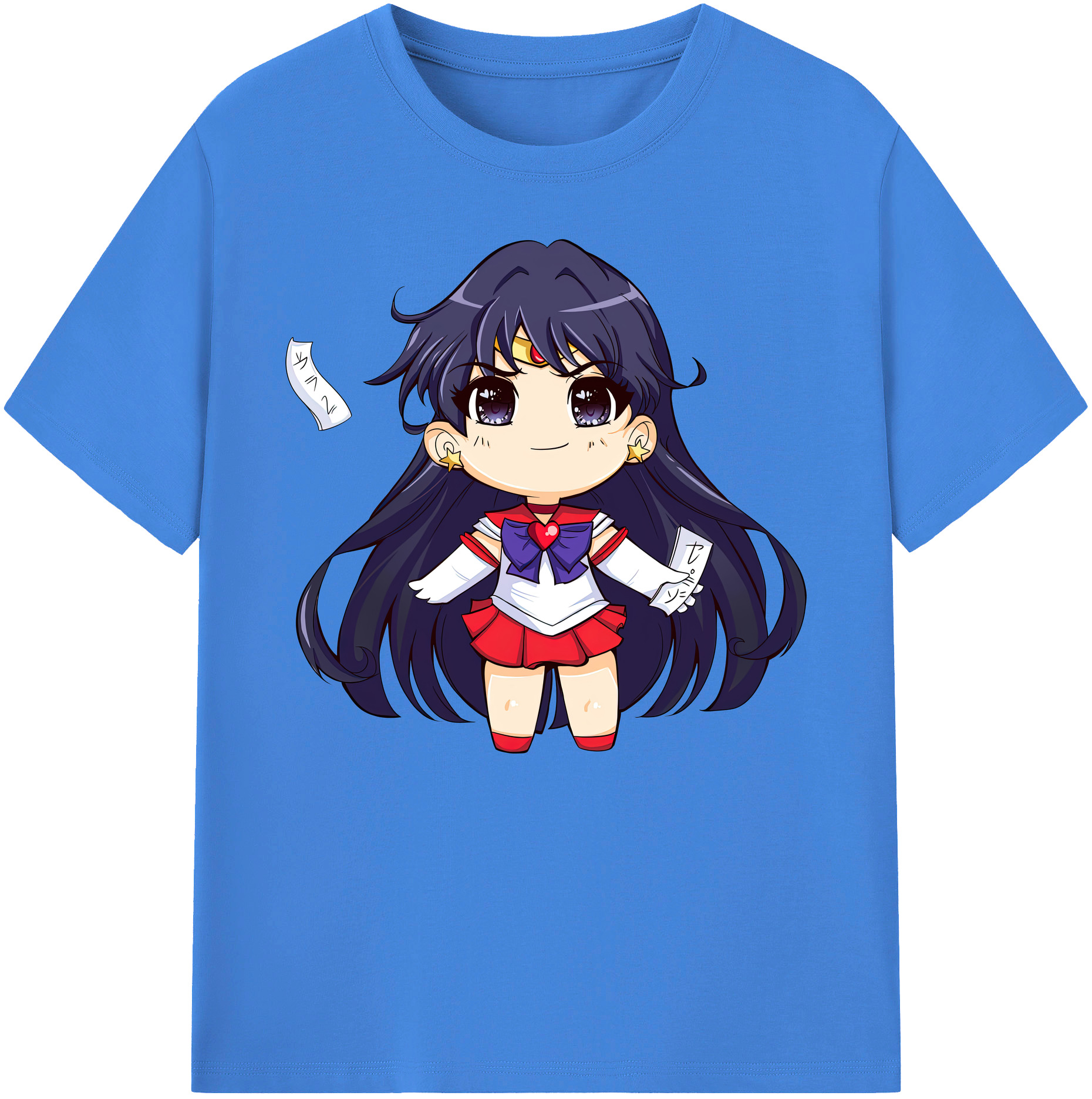 （画像用） 美少女戦士セーラームーン 火野レイ ひの レイ Sailor Moon Hino Rei （セーラーマーズ,Sailor Mars） 綿100％ メンズ半袖Tシャツ｜肌触りやわらか＆通気性