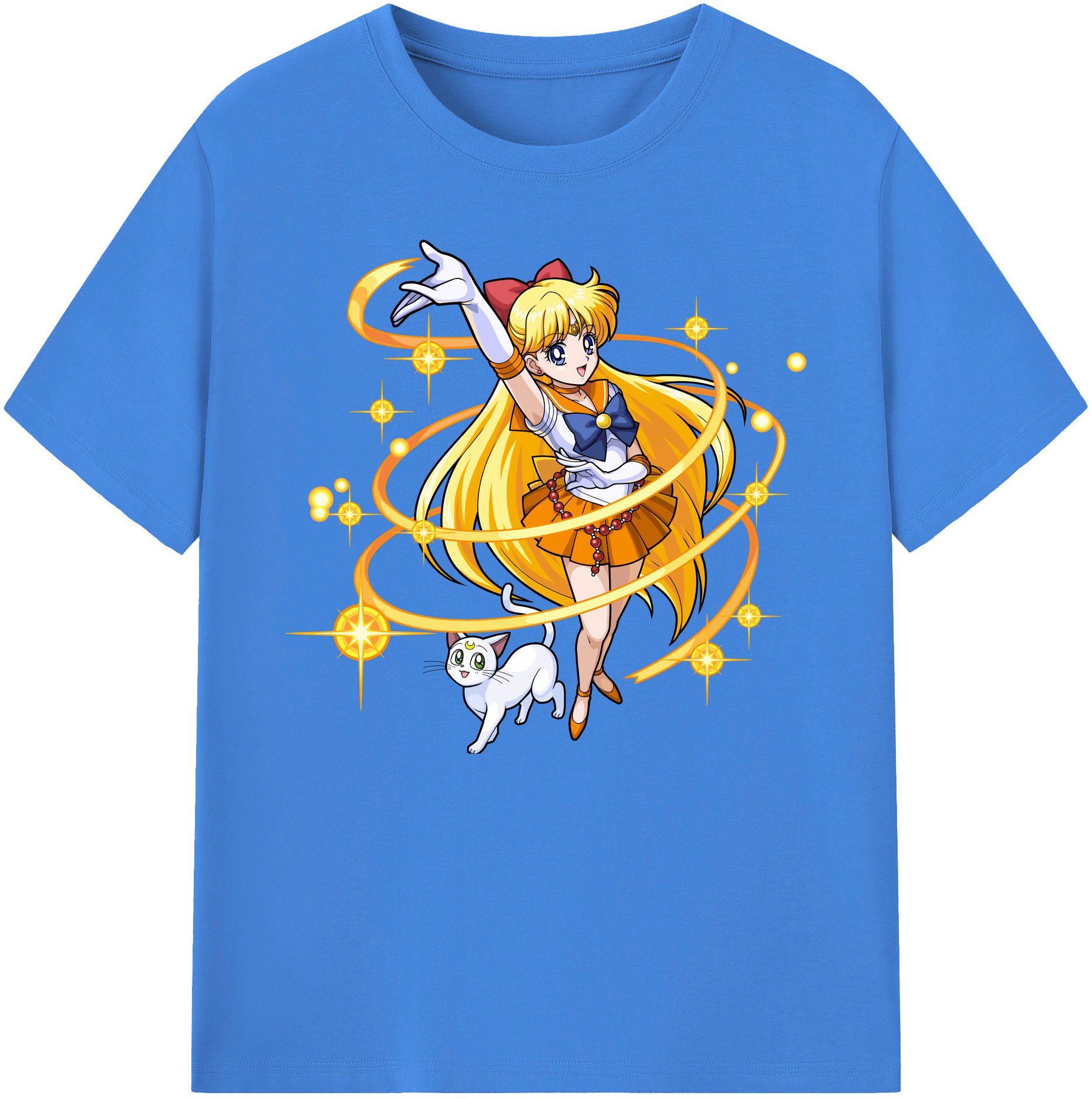 （画像用） 美少女戦士セーラームーン 愛野 美奈子 あいの みなこ Sailor Moon Aino Minako 綿100％ メンズ半袖Tシャツ｜肌触りやわらか＆通気性