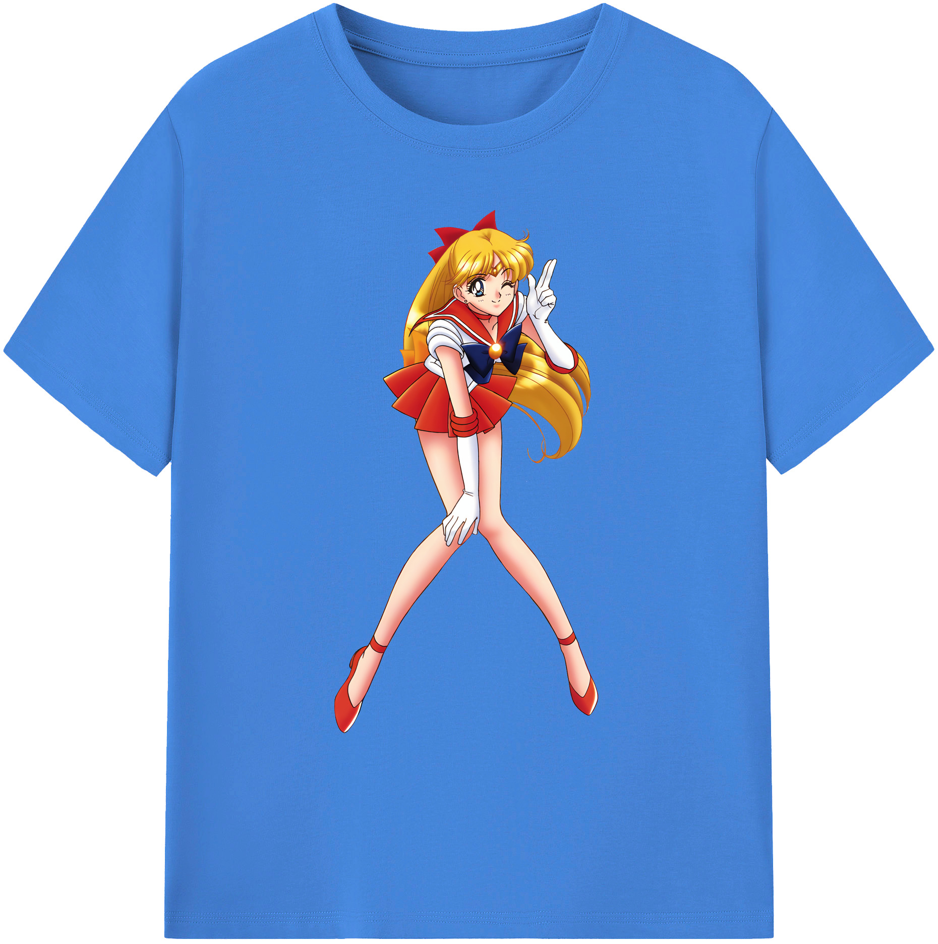 （画像用） 美少女戦士セーラームーン 愛野 美奈子 あいの みなこ Sailor Moon Aino Minako 綿100％ メンズ半袖Tシャツ｜肌触りやわらか＆通気性