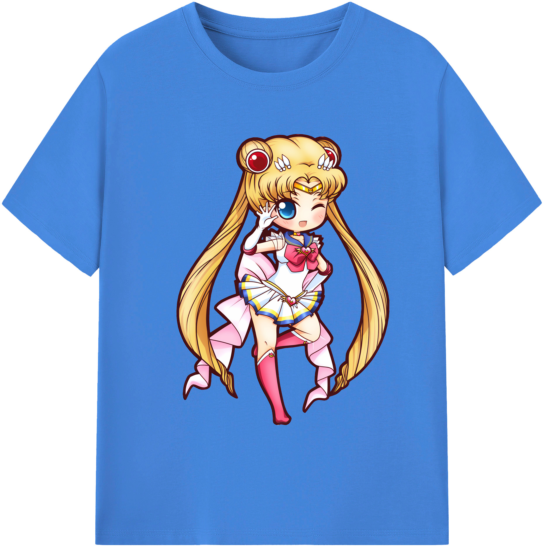 （画像用） 美少女戦士セーラームーン 月野 うさぎ つきの うさぎ Sailor Moon Tsukino Usagi 綿100％ メンズ半袖Tシャツ｜肌触りやわらか＆通気性