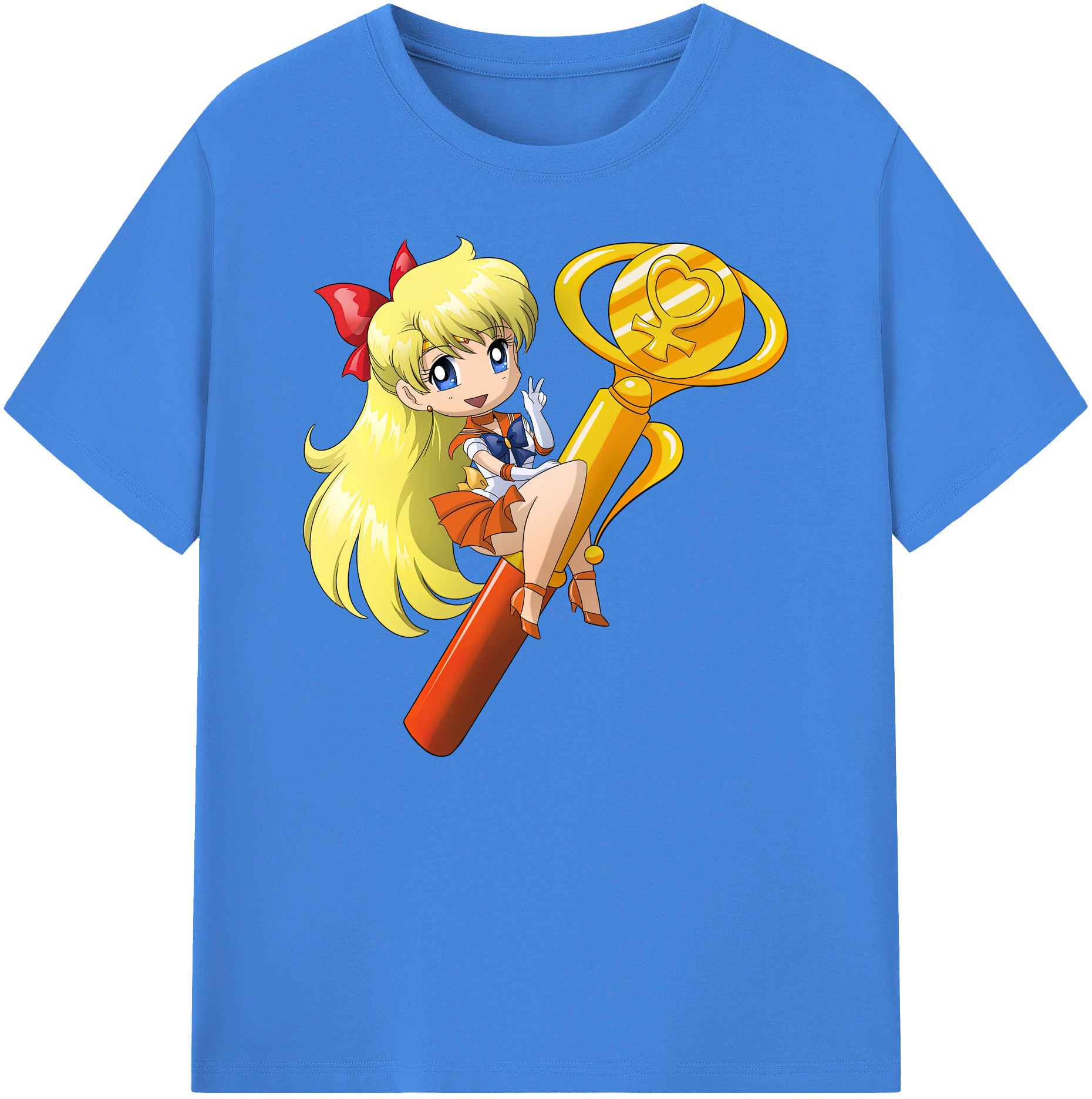 （画像用） 美少女戦士セーラームーン 愛野 美奈子 あいの みなこ Sailor Moon Aino Minako 綿100％ メンズ半袖Tシャツ｜肌触りやわらか＆通気性