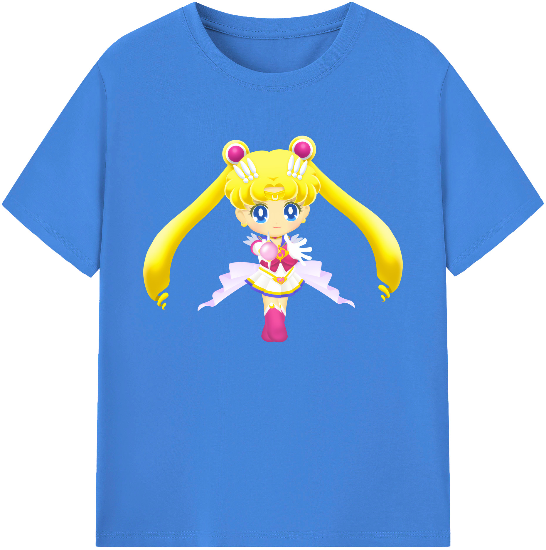 （画像用） 美少女戦士セーラームーン 月野 うさぎ つきの うさぎ Sailor Moon Tsukino Usagi 綿100％ メンズ半袖Tシャツ｜肌触りやわらか＆通気性