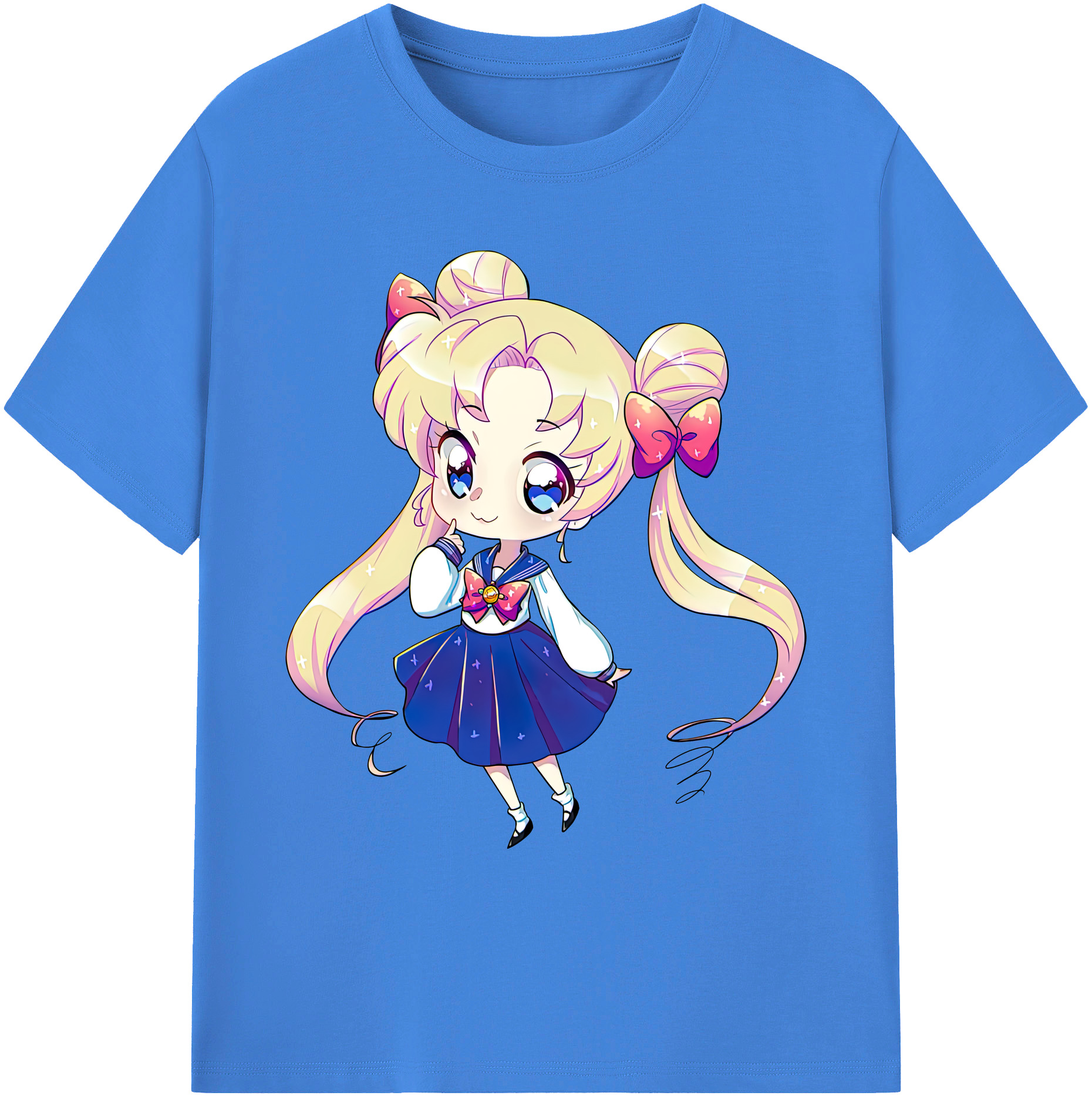 （画像用） 美少女戦士セーラームーン 月野 うさぎ つきの うさぎ Sailor Moon Tsukino Usagi 綿100％ メンズ半袖Tシャツ｜肌触りやわらか＆通気性