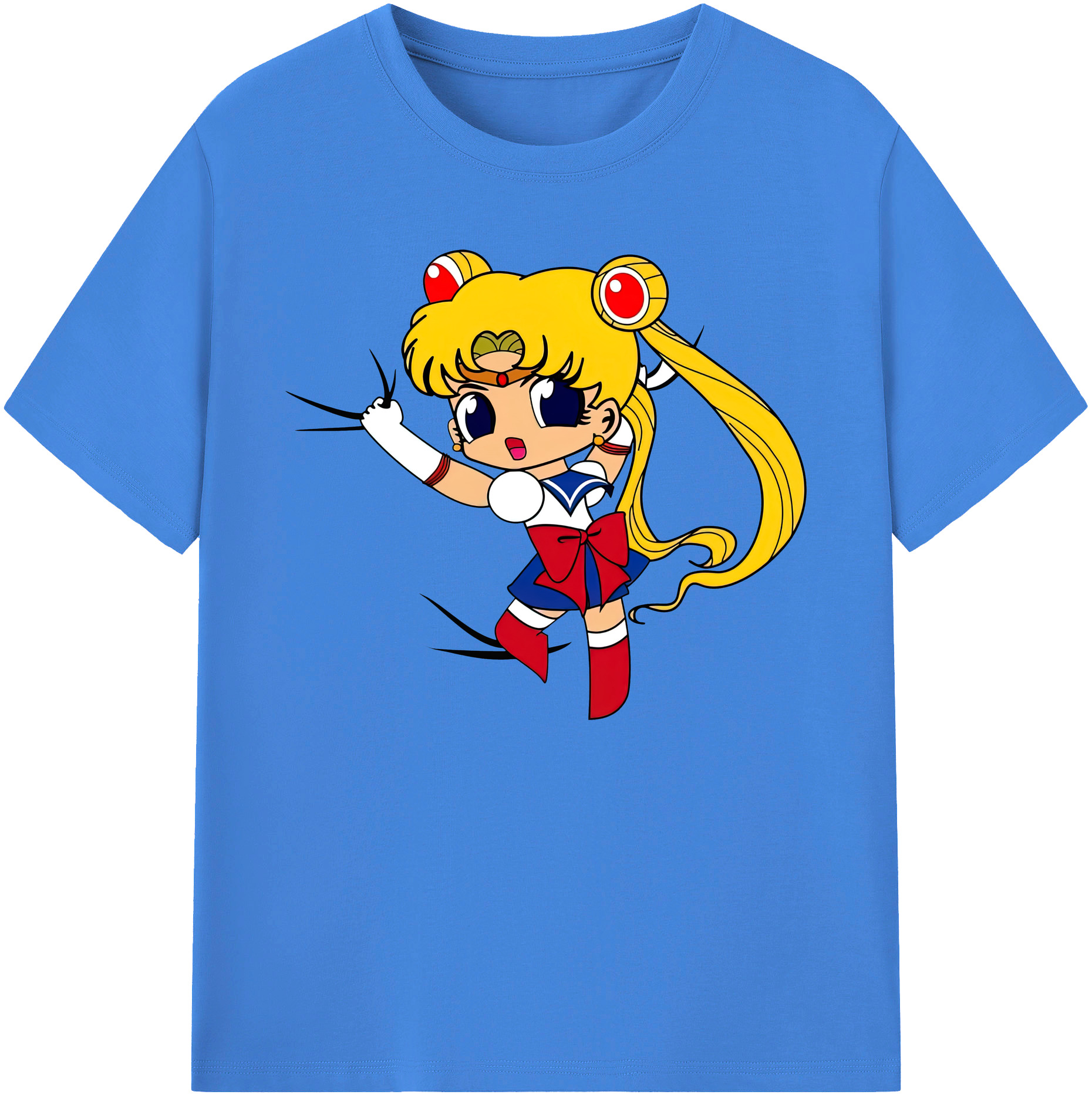 （画像用） 美少女戦士セーラームーン 月野 うさぎ つきの うさぎ Sailor Moon Tsukino Usagi 綿100％ メンズ半袖Tシャツ｜肌触りやわらか＆通気性