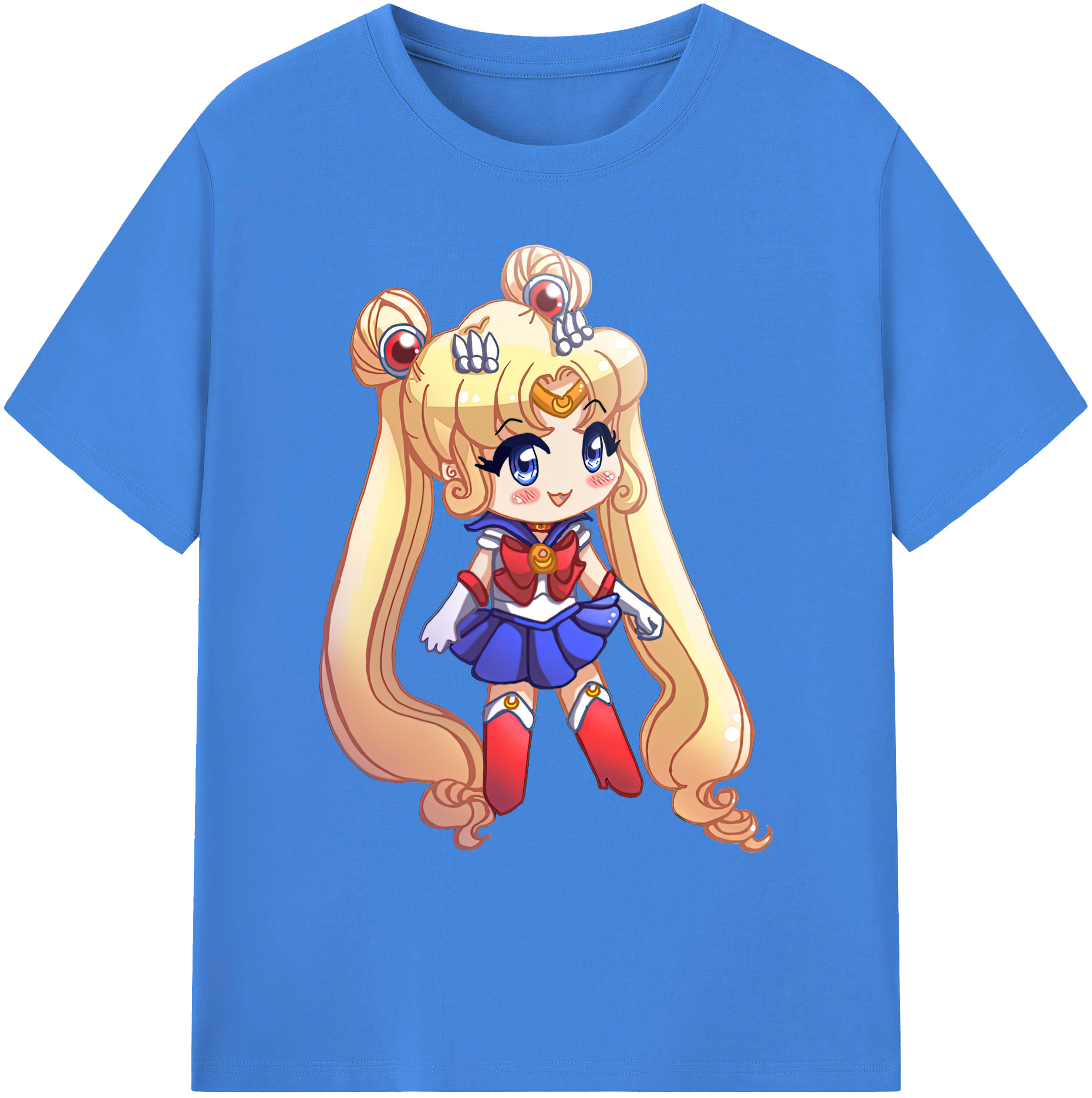 （画像用） 美少女戦士セーラームーン 月野 うさぎ つきの うさぎ Sailor Moon Tsukino Usagi 綿100％ メンズ半袖Tシャツ｜肌触りやわらか＆通気性