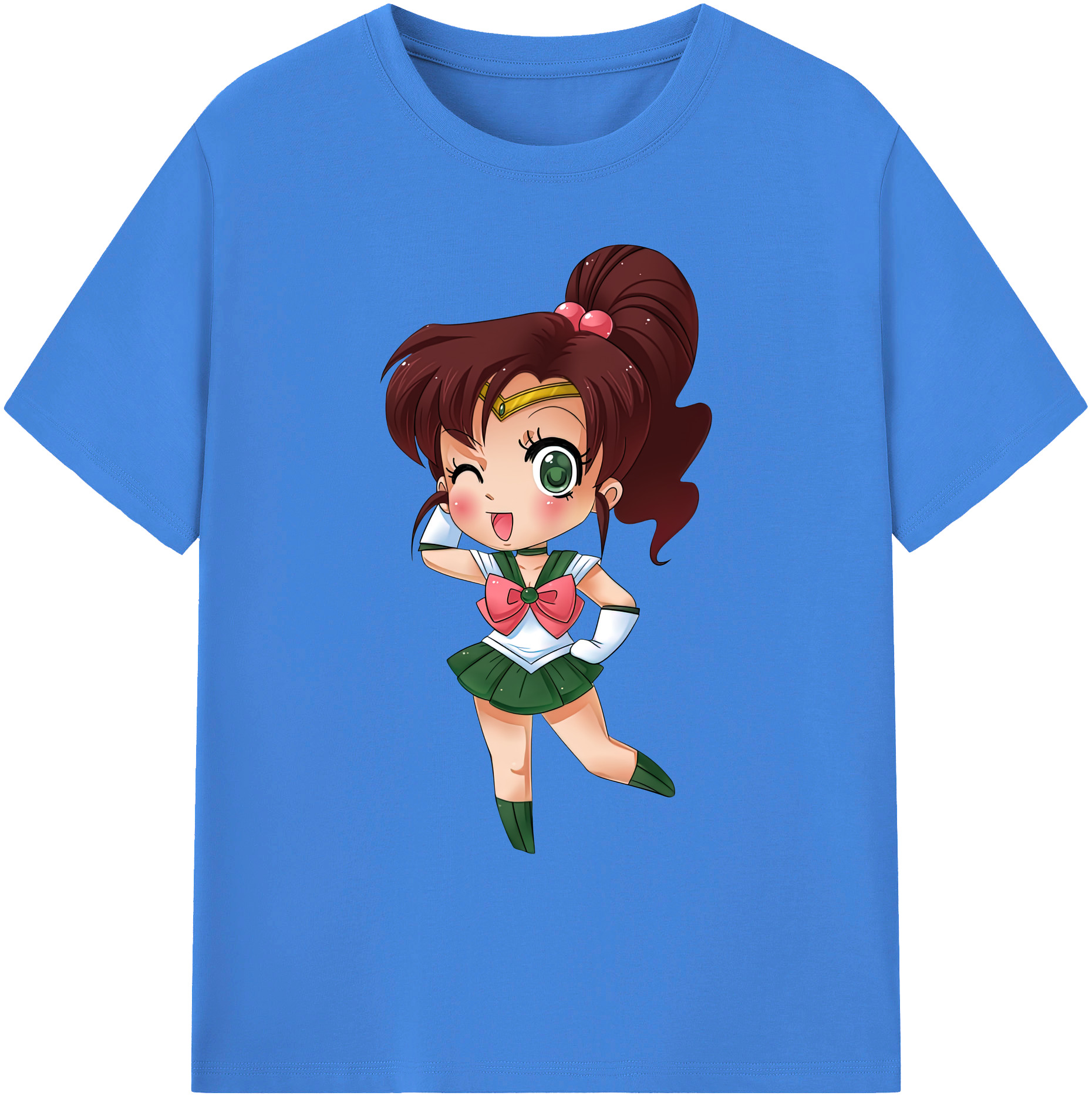 （画像用） 美少女戦士セーラームーン 木野 まこと きの まこと Sailor Moon Kino Makoto （セーラージュピター；Sailor Jupiter） 綿100％ メンズ半袖Tシャツ｜肌触りやわらか＆通気性