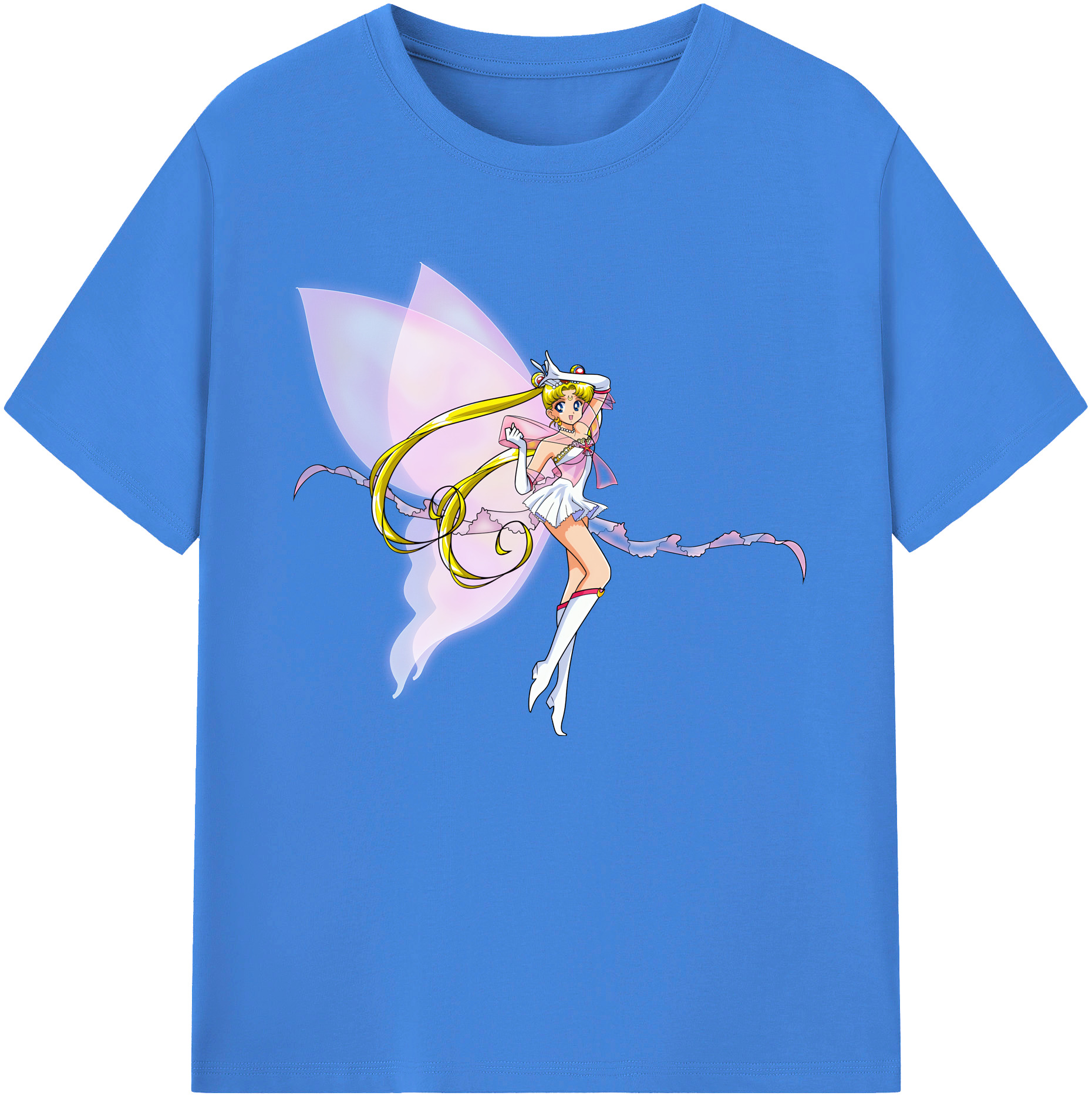 （画像用） 美少女戦士セーラームーン 月野 うさぎ つきの うさぎ Sailor Moon Tsukino Usagi 綿100％ メンズ半袖Tシャツ｜肌触りやわらか＆通気性