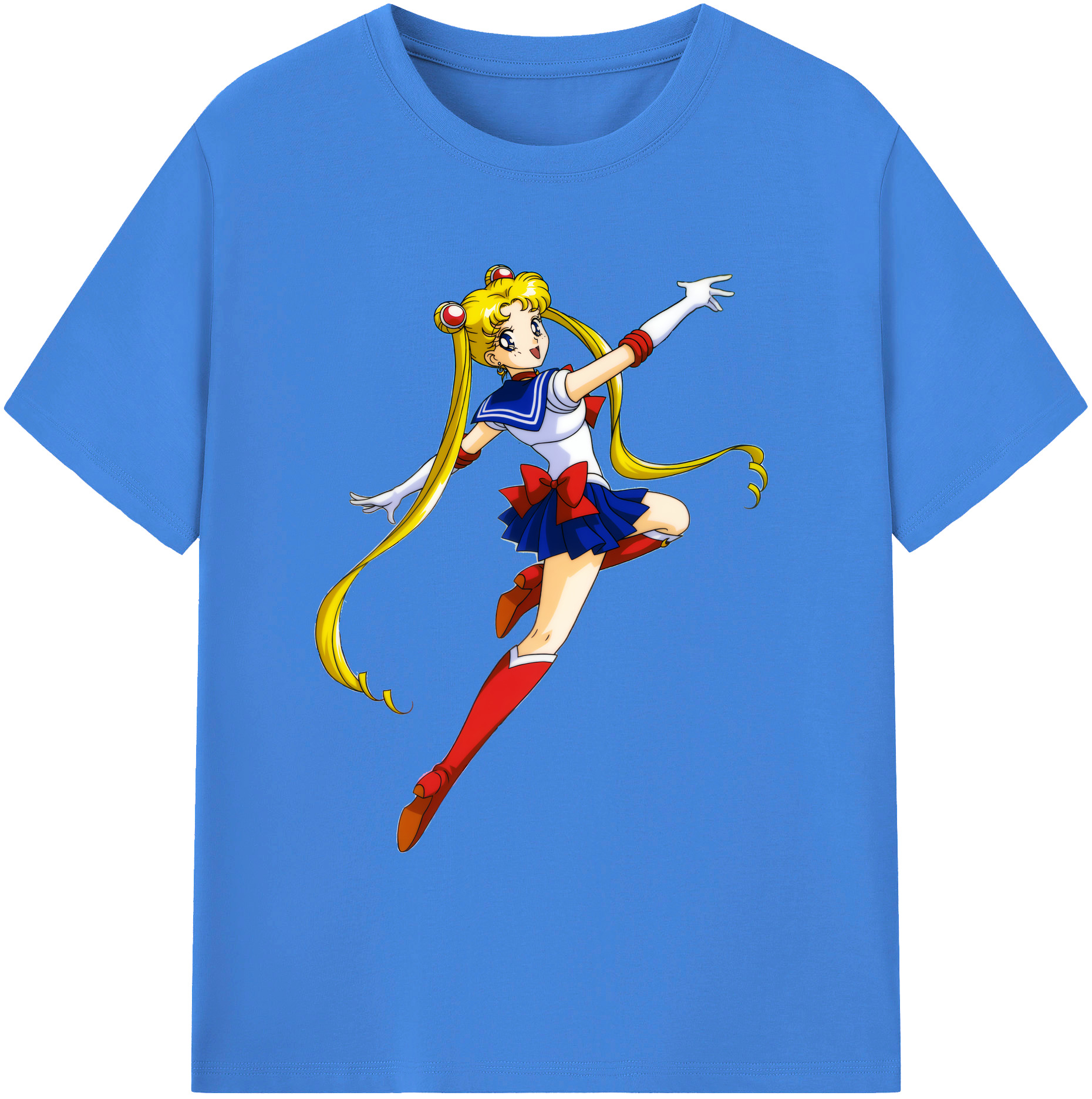 （画像用） 美少女戦士セーラームーン 月野 うさぎ つきの うさぎ Sailor Moon Tsukino Usagi 綿100％ メンズ半袖Tシャツ｜肌触りやわらか＆通気性