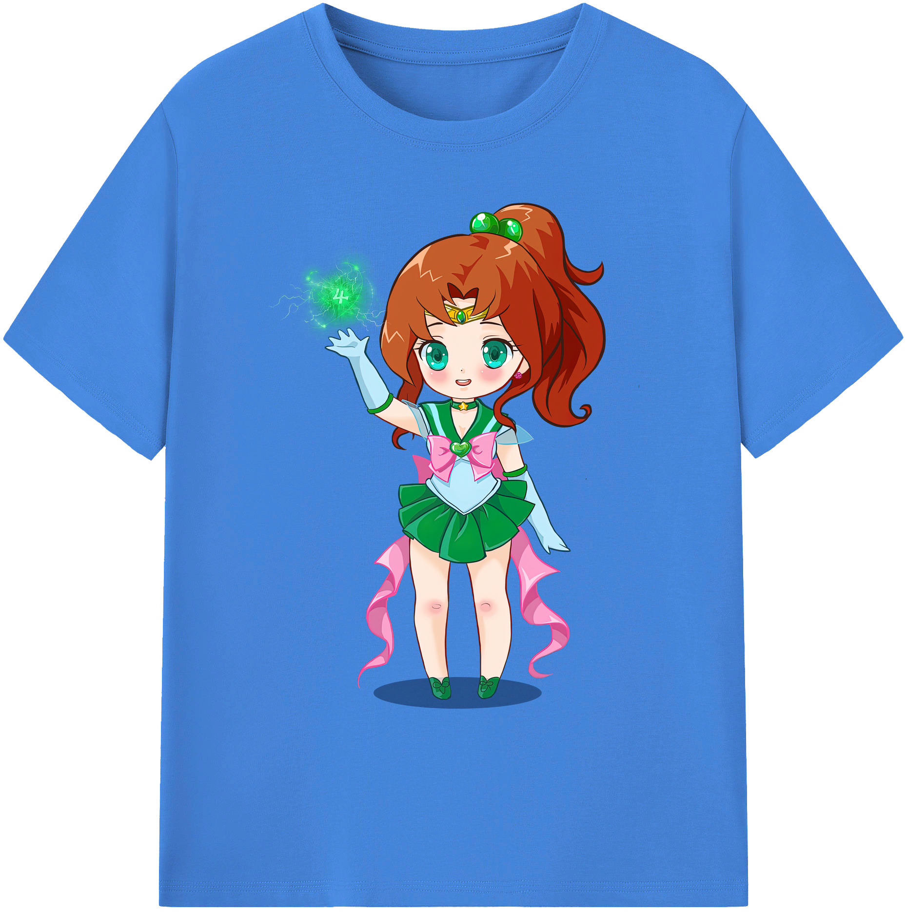 （画像用） 美少女戦士セーラームーン 木野 まこと きの まこと Sailor Moon Kino Makoto （セーラージュピター；Sailor Jupiter） 綿100％ メンズ半袖Tシャツ｜肌触りやわらか＆通気性