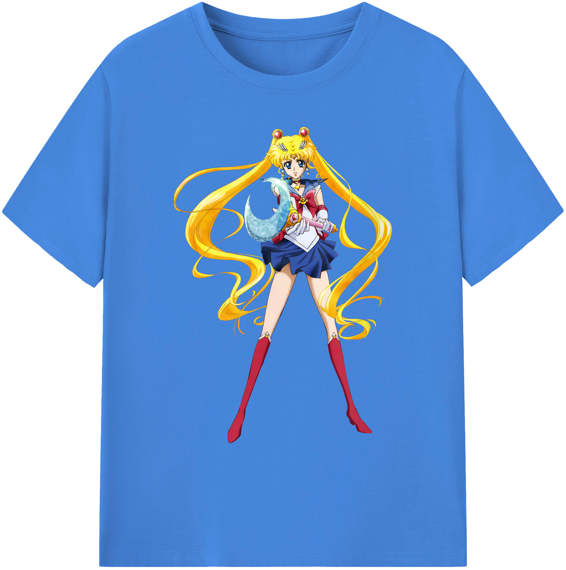 （画像用） 美少女戦士セーラームーン 月野 うさぎ つきの うさぎ Sailor Moon Tsukino Usagi 綿100％ メンズ半袖Tシャツ｜肌触りやわらか＆通気性
