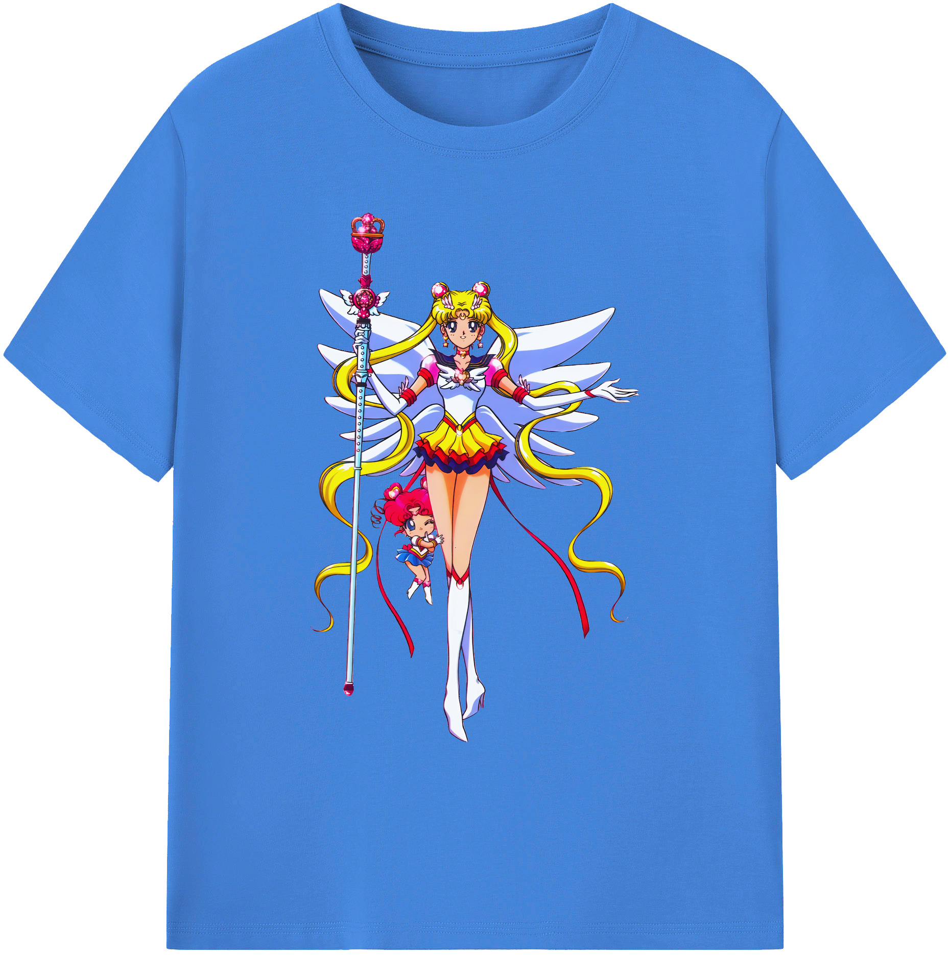 （画像用） 美少女戦士セーラームーン 月野 うさぎ つきの うさぎ Sailor Moon Tsukino Usagi 綿100％ メンズ半袖Tシャツ｜肌触りやわらか＆通気性