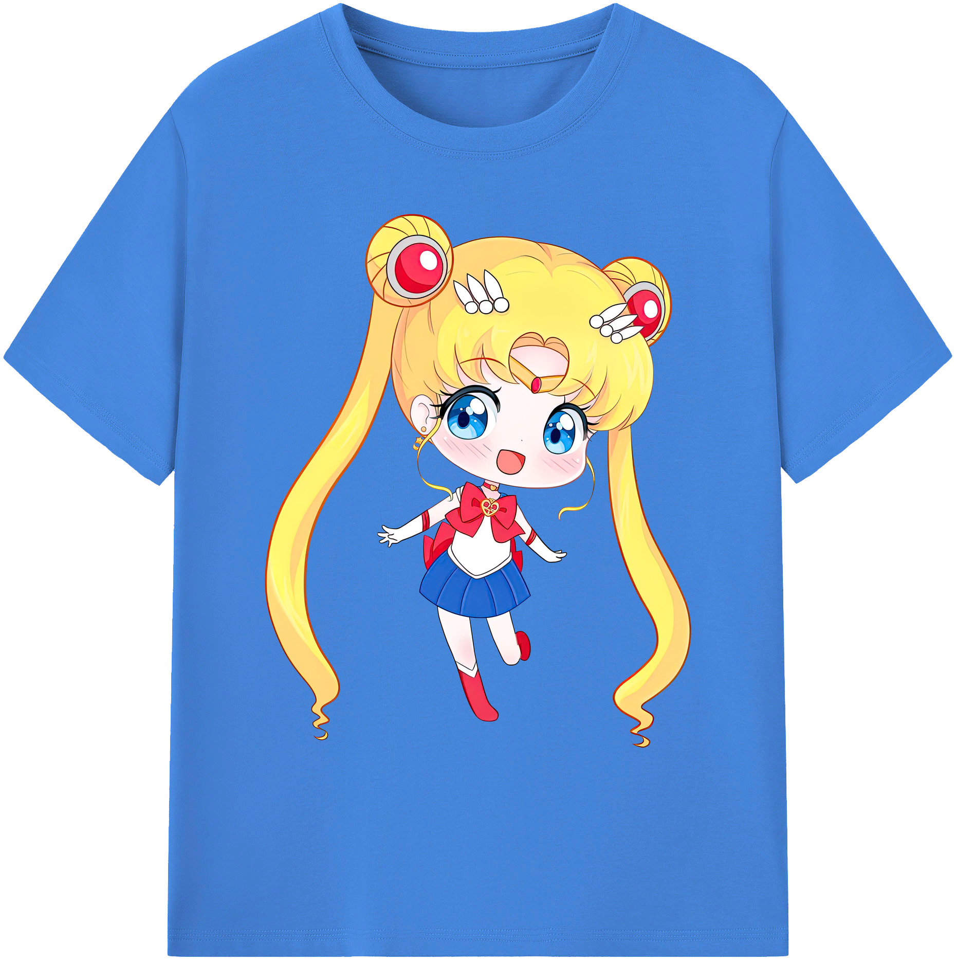 （画像用） 美少女戦士セーラームーン 月野 うさぎ つきの うさぎ Sailor Moon Tsukino Usagi 綿100％ メンズ半袖Tシャツ｜肌触りやわらか＆通気性