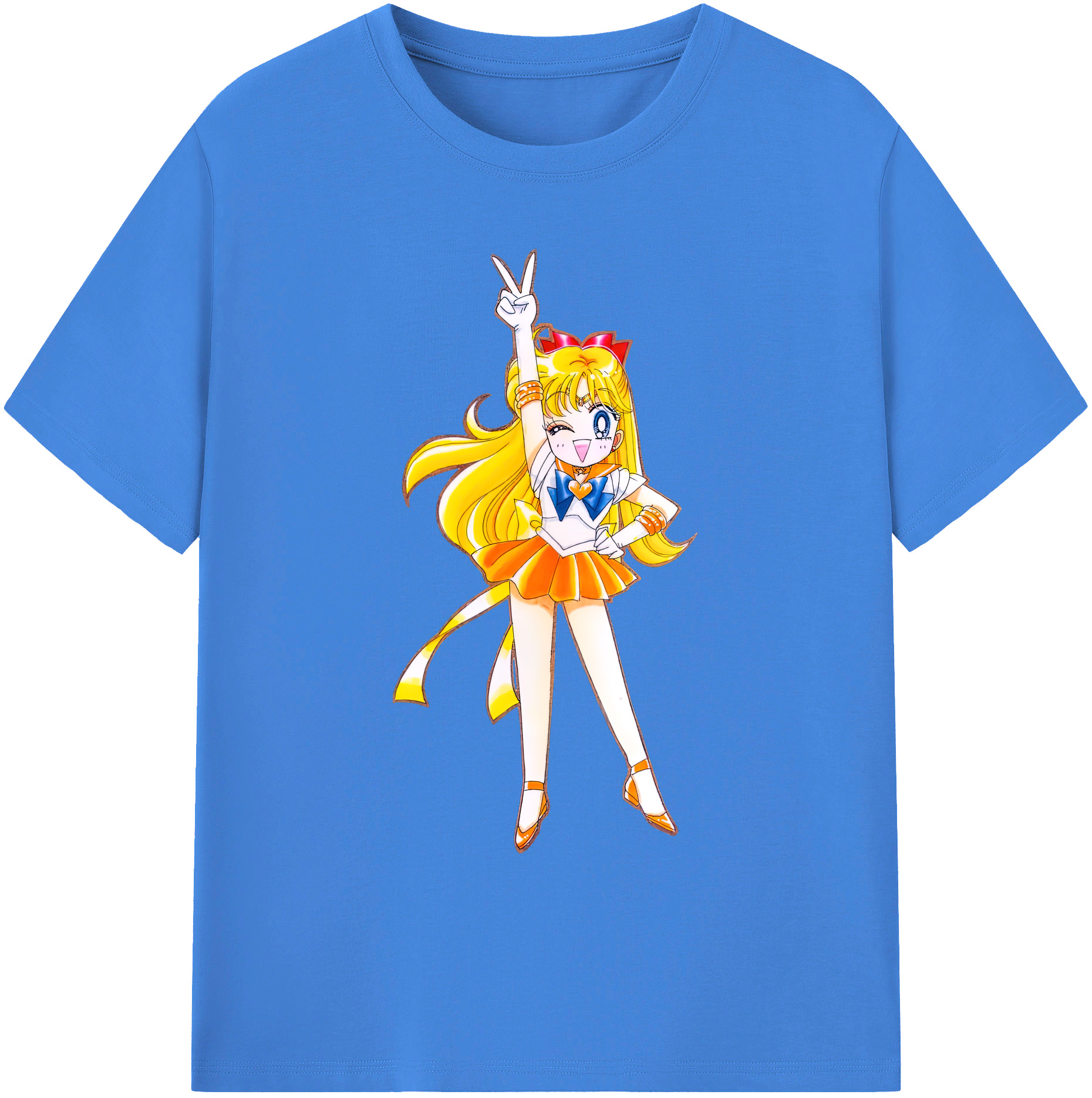 （画像用） 美少女戦士セーラームーン 愛野 美奈子 あいの みなこ Sailor Moon Aino Minako 綿100％ メンズ半袖Tシャツ｜肌触りやわらか＆通気性