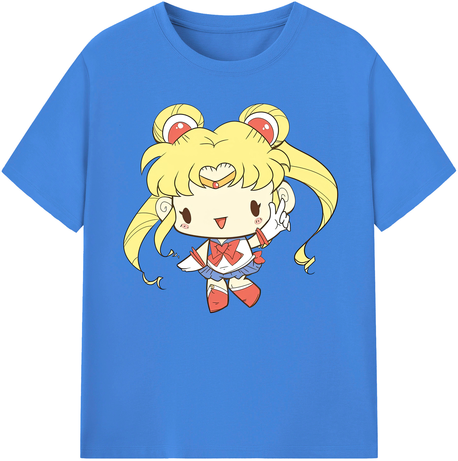 （画像用） 美少女戦士セーラームーン 月野 うさぎ つきの うさぎ Sailor Moon Tsukino Usagi 綿100％ メンズ半袖Tシャツ｜肌触りやわらか＆通気性