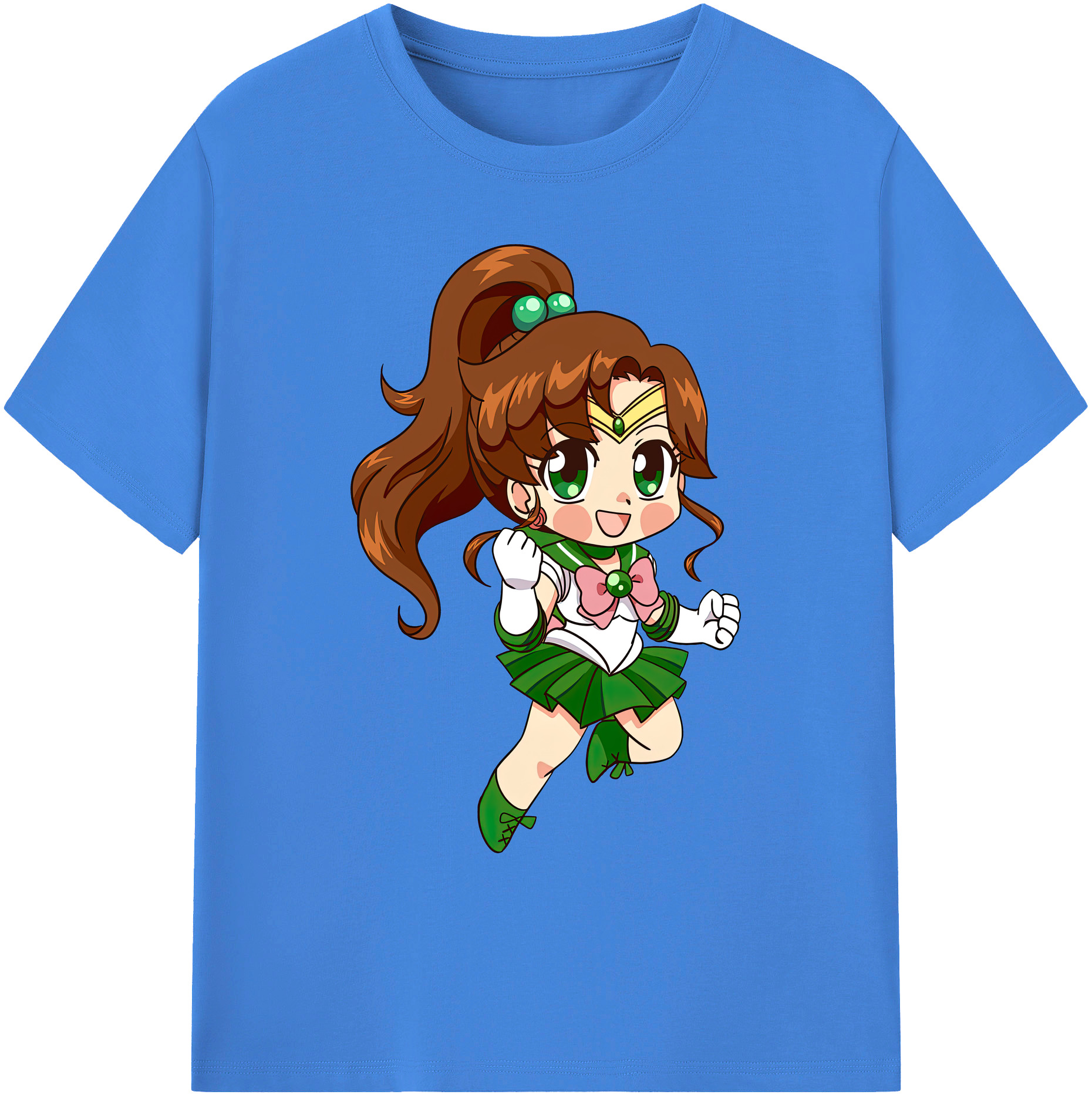 （画像用） 美少女戦士セーラームーン 木野 まこと きの まこと Sailor Moon Kino Makoto （セーラージュピター；Sailor Jupiter） 綿100％ メンズ半袖Tシャツ｜肌触りやわらか＆通気性
