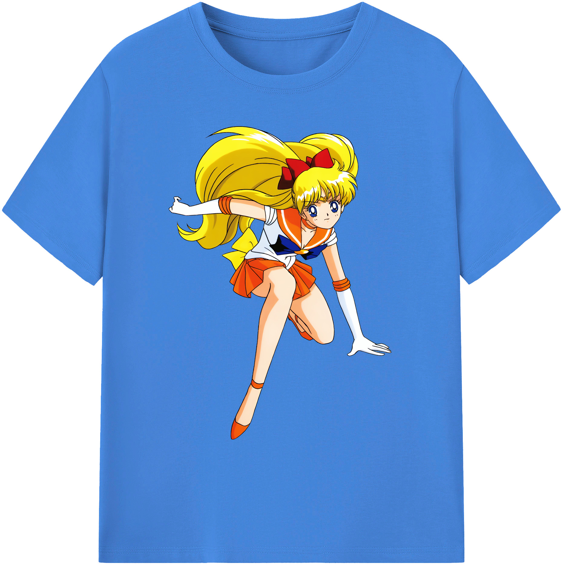 （画像用） 美少女戦士セーラームーン 愛野 美奈子 あいの みなこ Sailor Moon Aino Minako 綿100％ メンズ半袖Tシャツ｜肌触りやわらか＆通気性