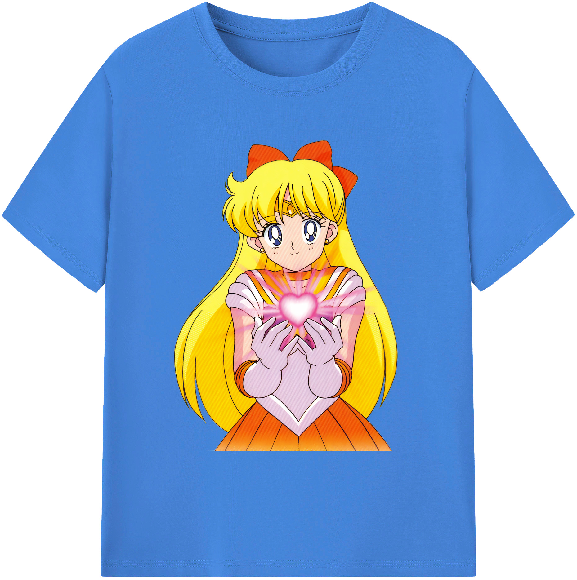 （画像用） 美少女戦士セーラームーン 愛野 美奈子 あいの みなこ Sailor Moon Aino Minako 綿100％ メンズ半袖Tシャツ｜肌触りやわらか＆通気性