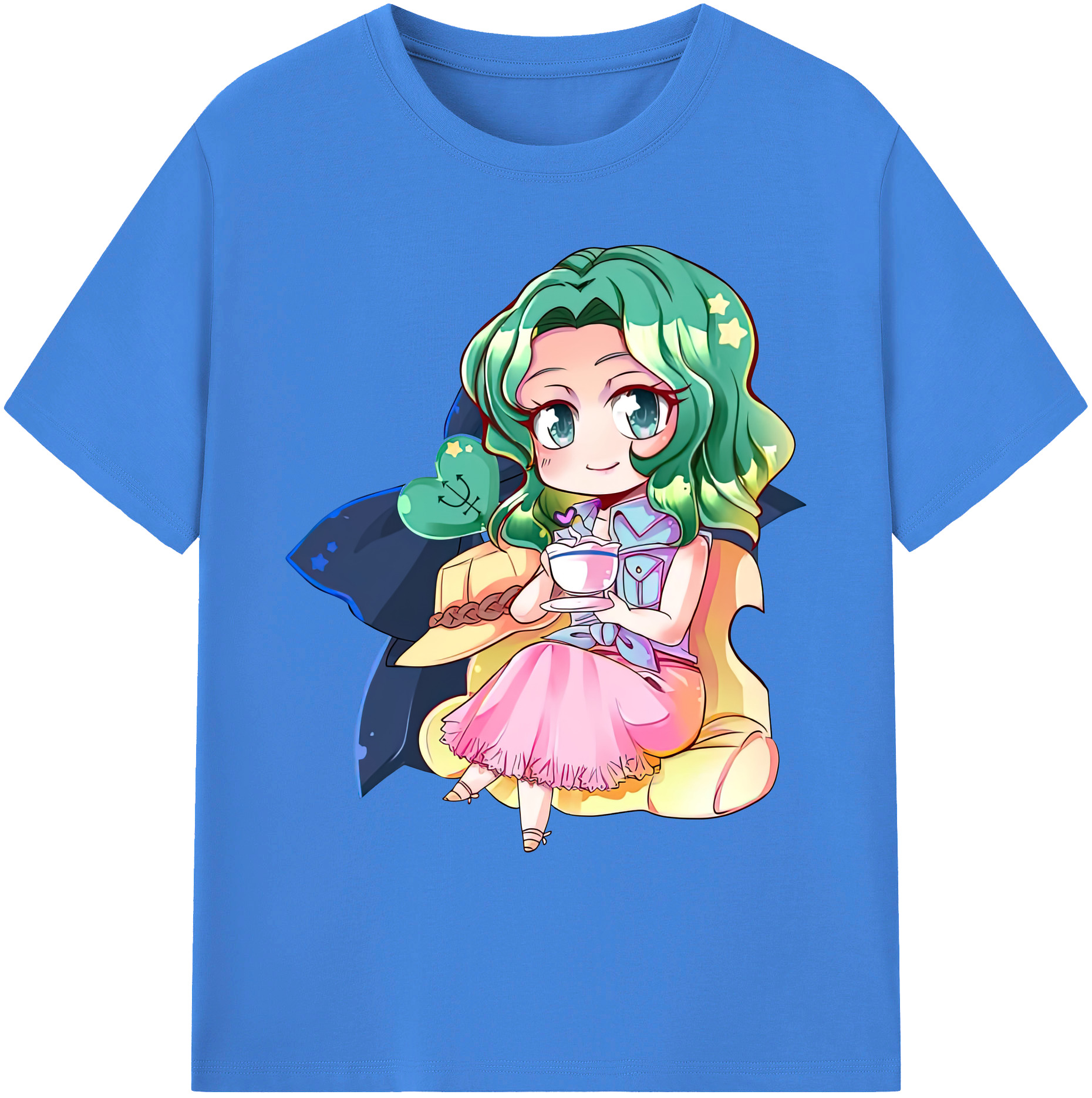 （画像用） 美少女戦士セーラームーン 海王 みちる（かいおう みちる） Sailor Moon Kaiou Michiru 綿100％ メンズ半袖Tシャツ｜肌触りやわらか＆通気性