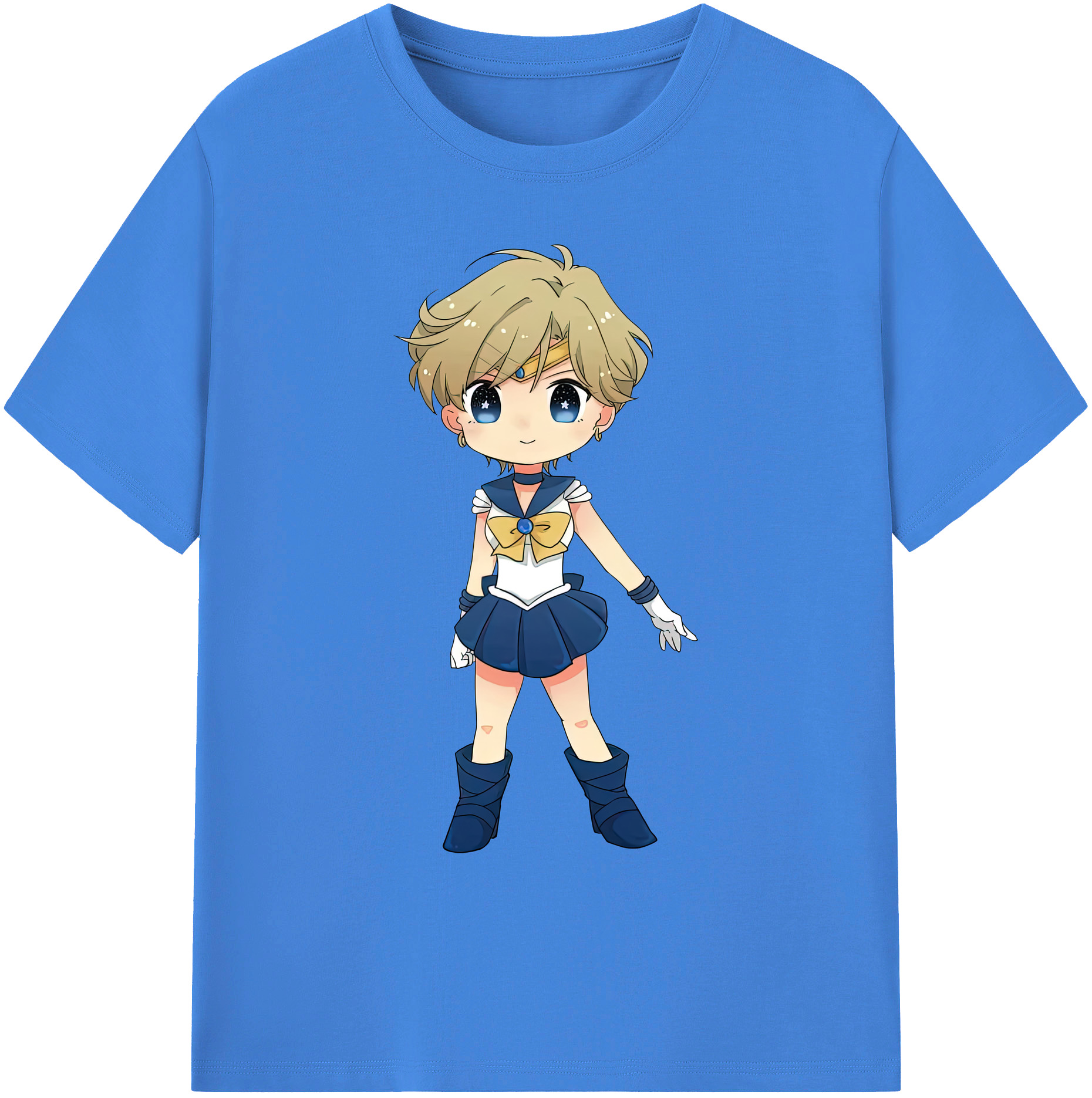 （画像用） 美少女戦士セーラームーン 天王はるか Sailor Moon Tenoh Haruka 綿100％ メンズ半袖Tシャツ｜肌触りやわらか＆通気性