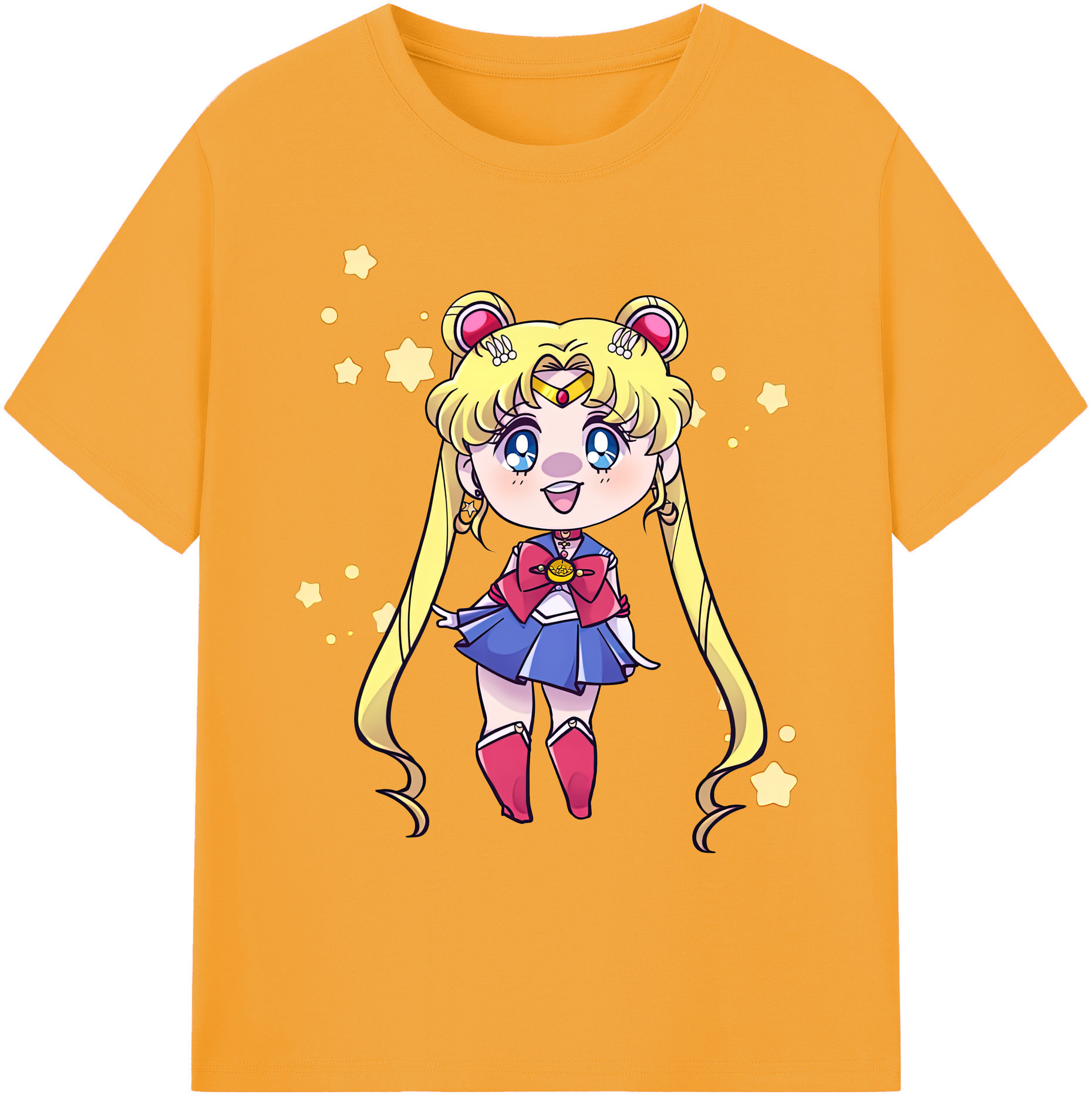 （画像用） 美少女戦士セーラームーン 月野 うさぎ つきの うさぎ Sailor Moon Tsukino Usagi 綿100％ メンズ半袖Tシャツ｜肌触りやわらか＆通気性