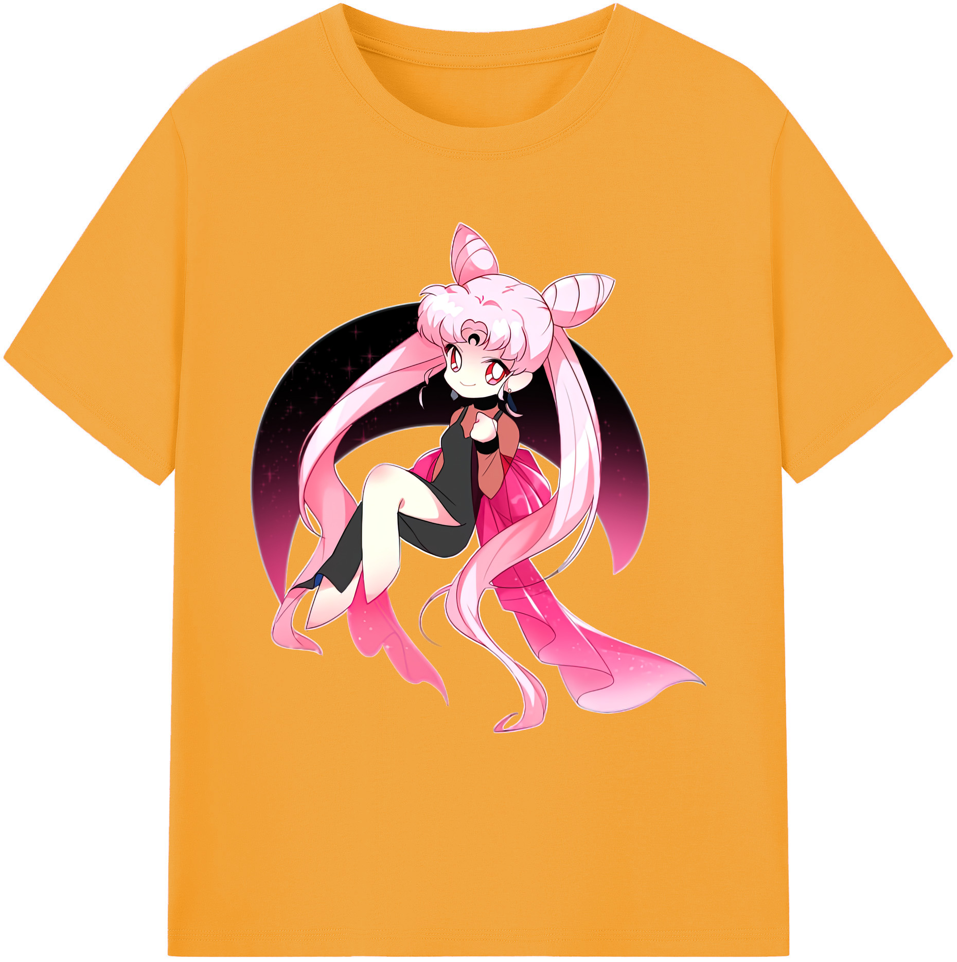 （画像用） 美少女戦士セーラームーン ちびうさ Sailor Moon Chibiusa Tsukino Usagi Small Lady Serenity 綿100％ メンズ半袖Tシャツ｜肌触りやわらか＆通気性