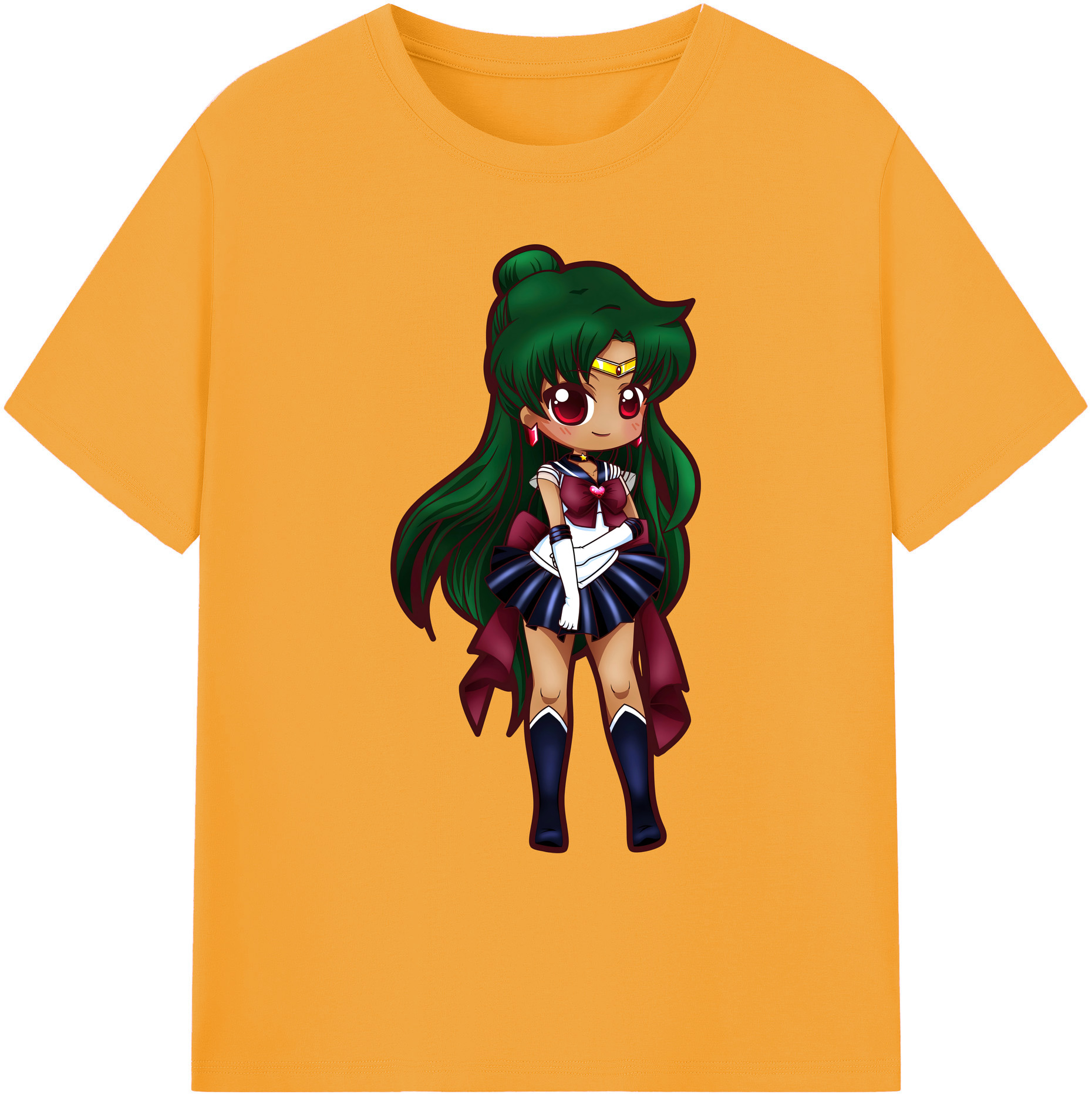（画像用） 美少女戦士セーラームーン 冥王せつな Sailor Moon Meiou Setsuna 綿100％ メンズ半袖Tシャツ｜肌触りやわらか＆通気性