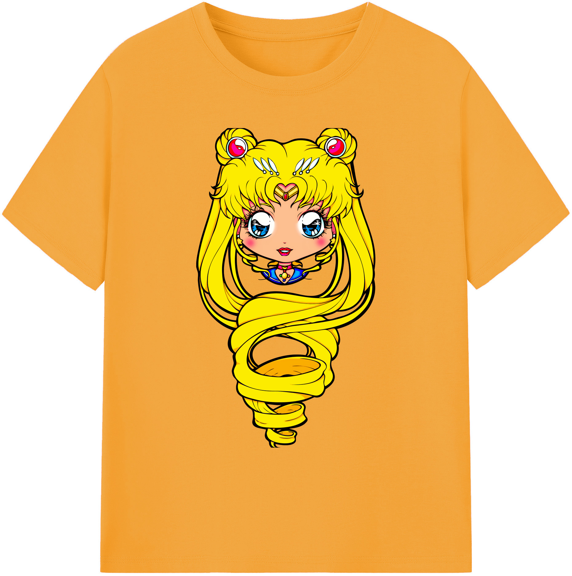 （画像用） 美少女戦士セーラームーン 月野 うさぎ つきの うさぎ Sailor Moon Tsukino Usagi 綿100％ メンズ半袖Tシャツ｜肌触りやわらか＆通気性
