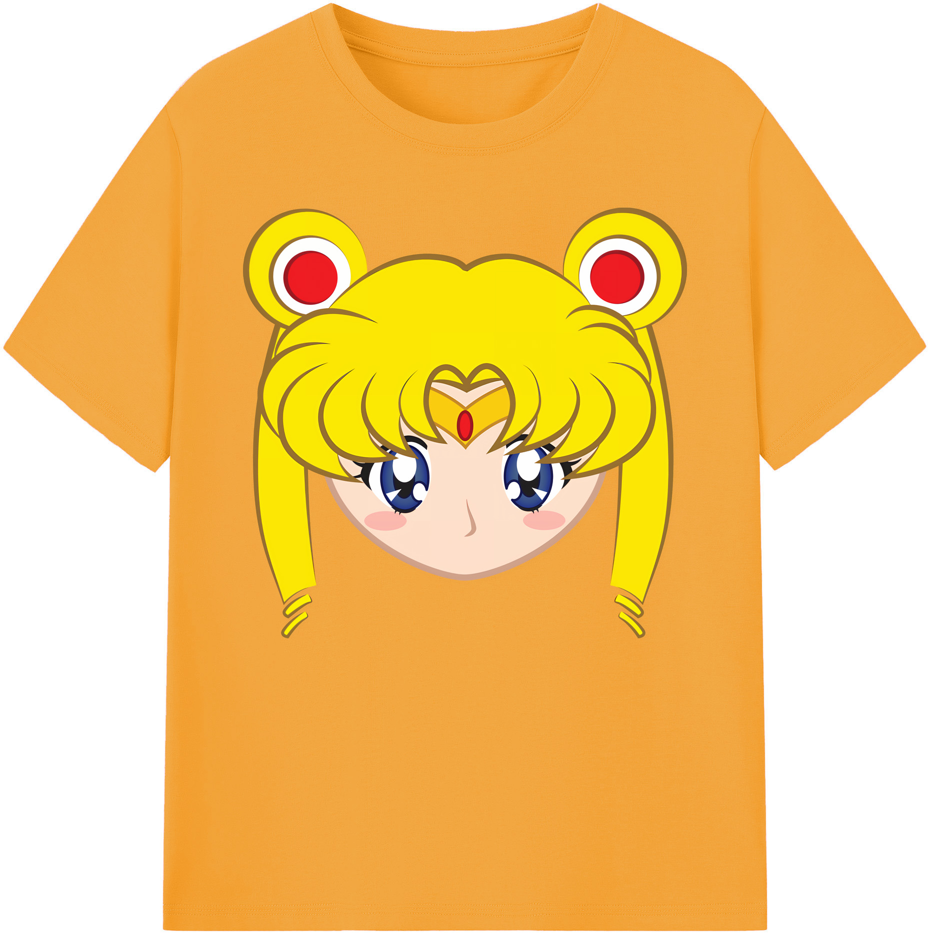 （画像用） 美少女戦士セーラームーン 月野 うさぎ つきの うさぎ Sailor Moon Tsukino Usagi 綿100％ メンズ半袖Tシャツ｜肌触りやわらか＆通気性
