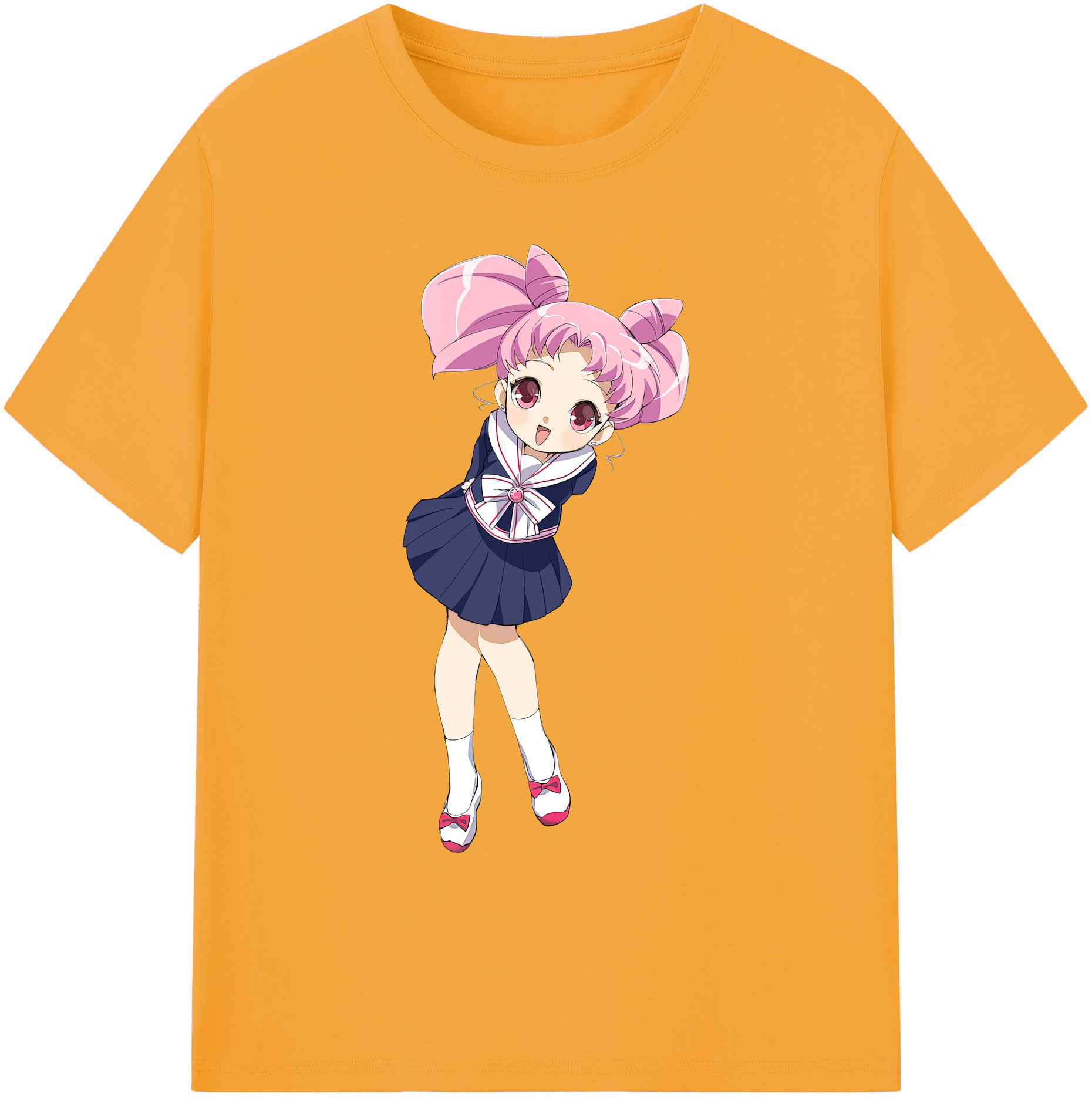 （画像用） 美少女戦士セーラームーン ちびうさ Sailor Moon Chibiusa Tsukino Usagi Small Lady Serenity 綿100％ メンズ半袖Tシャツ｜肌触りやわらか＆通気性