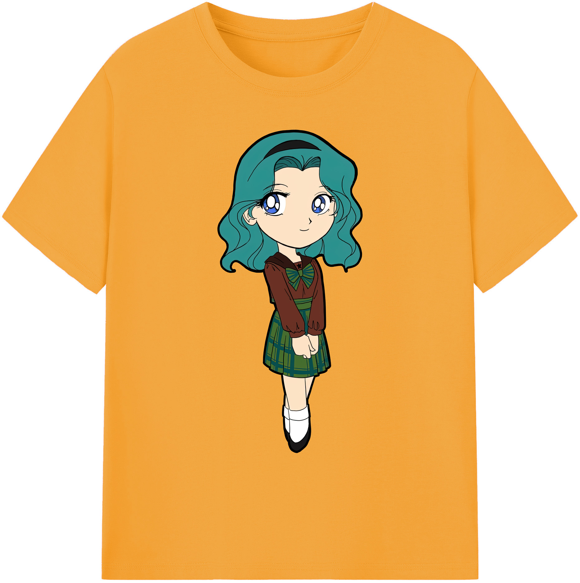 （画像用） 美少女戦士セーラームーン 海王 みちる（かいおう みちる） Sailor Moon Kaiou Michiru 綿100％ メンズ半袖Tシャツ｜肌触りやわらか＆通気性