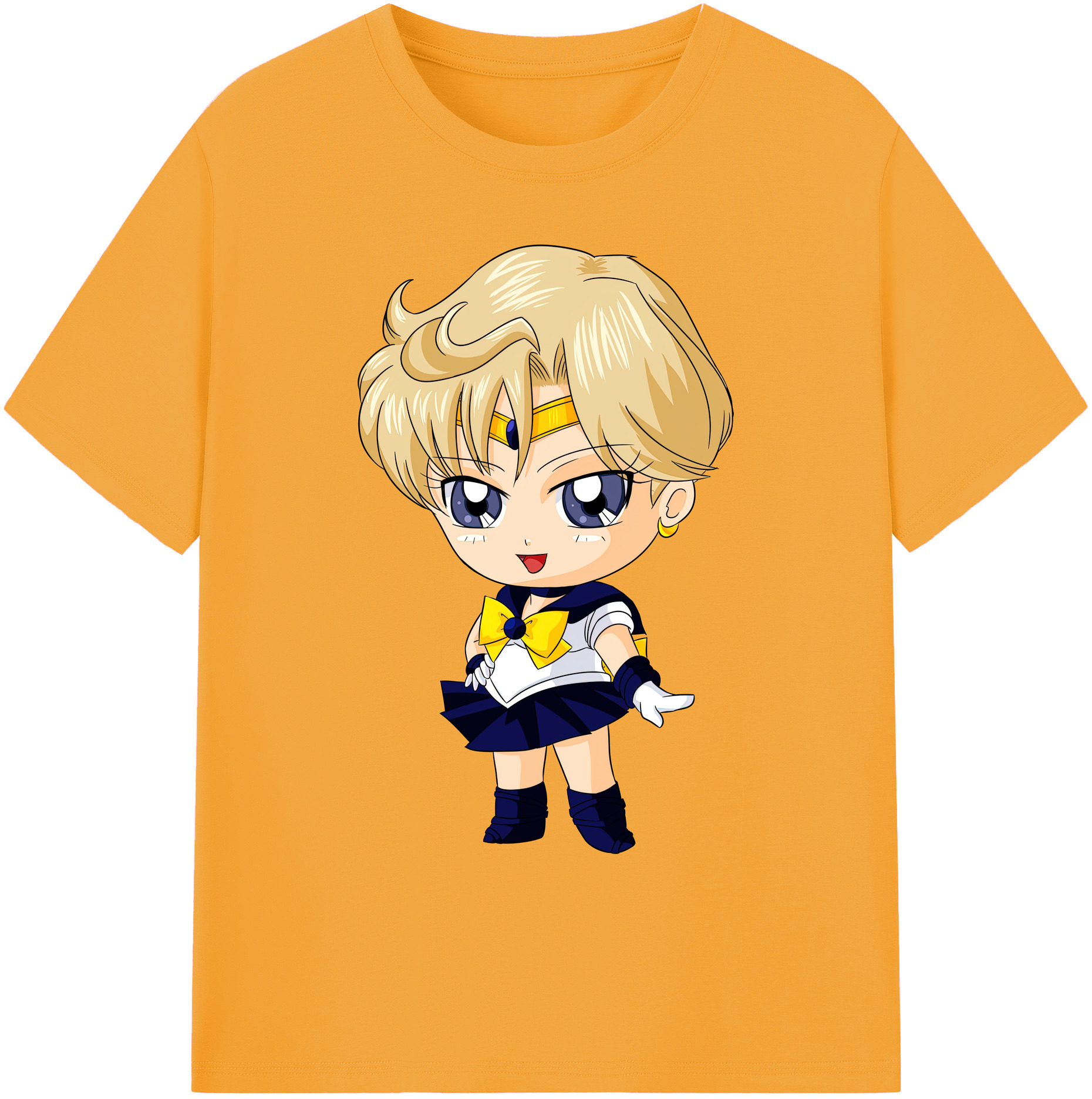 （画像用） 美少女戦士セーラームーン 天王はるか Sailor Moon Tenoh Haruka 綿100％ メンズ半袖Tシャツ｜肌触りやわらか＆通気性