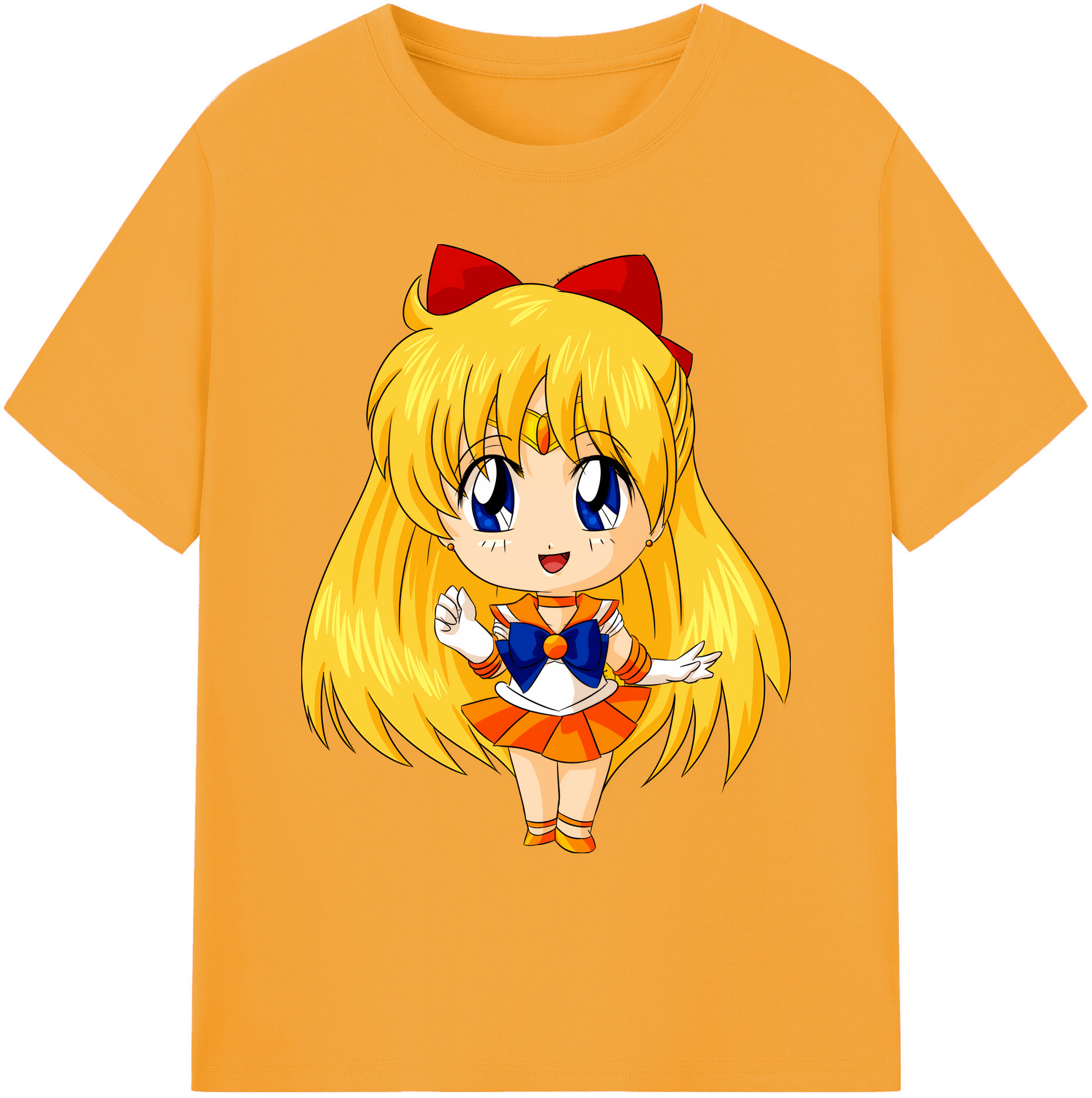 （画像用） 美少女戦士セーラームーン 愛野 美奈子 あいの みなこ Sailor Moon Aino Minako 綿100％ メンズ半袖Tシャツ｜肌触りやわらか＆通気性